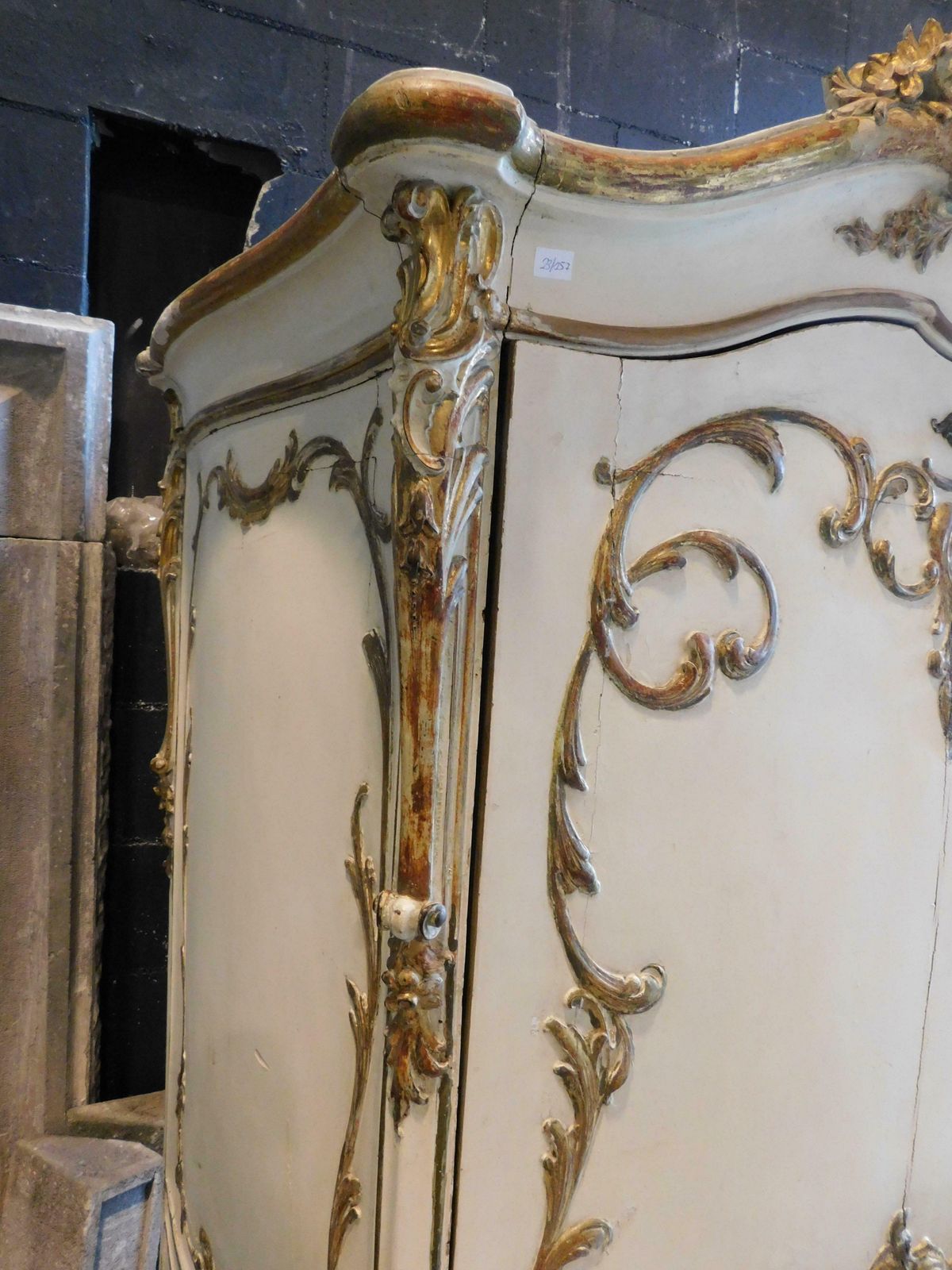 Sideboard With Flap In Lacquered Wood And Golden Friezes, France photo 3035.0