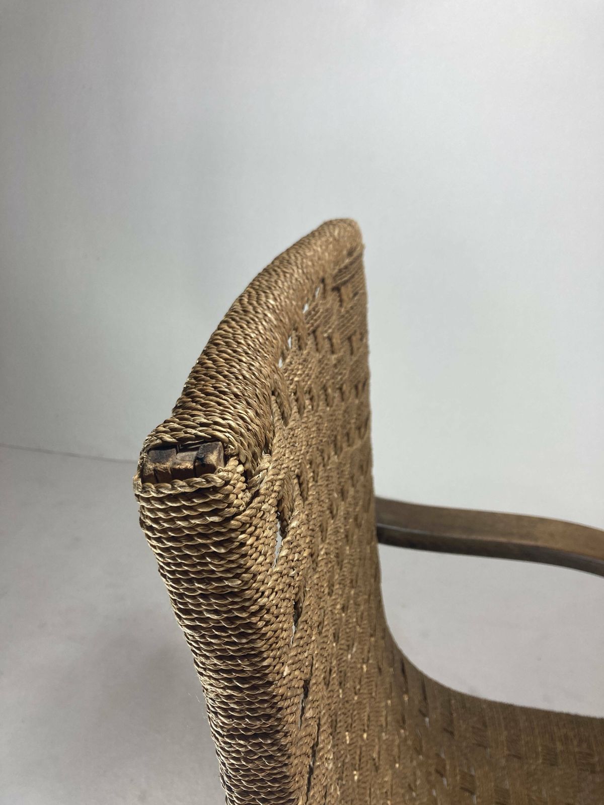 photo furniture Cantilever Wicker Cord Chair, 1930s