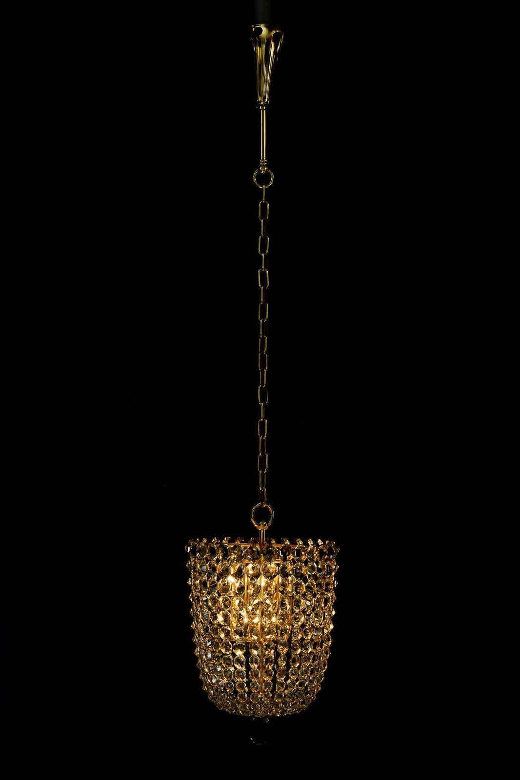 photo vintage Crystal Chandelier Around 1960s By J L Lobmeyr