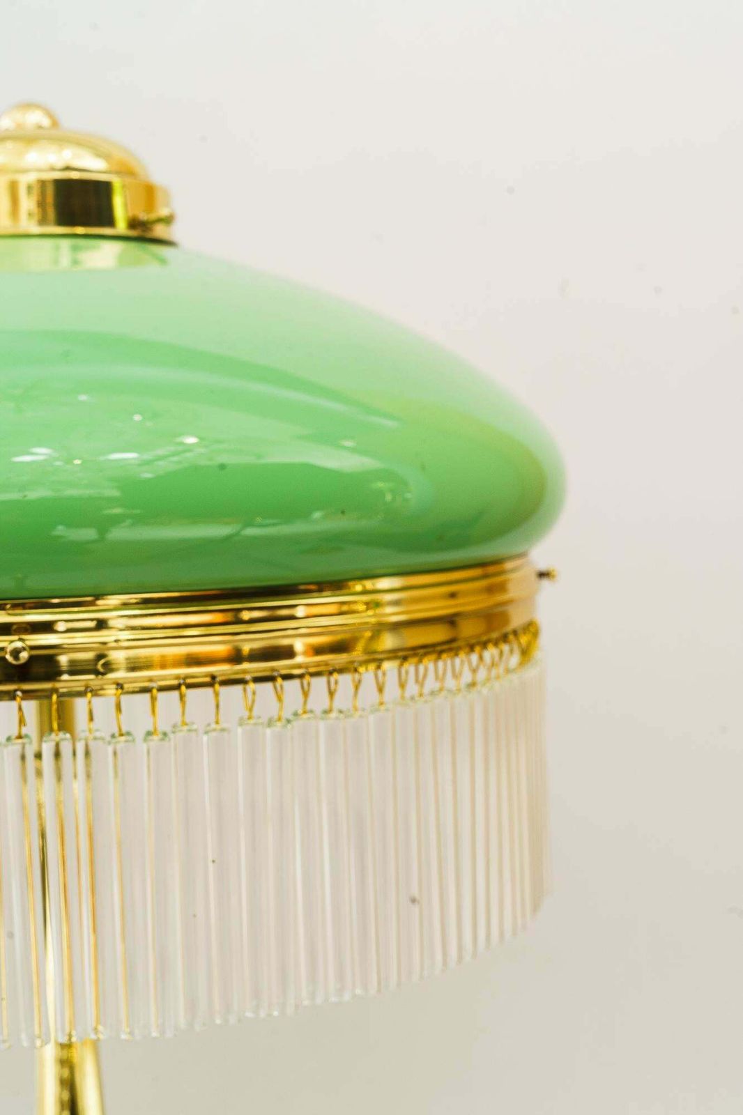 Jugendstil Table Lamp With Opal Glass Shade And Glass Sticks Vienna Around 1910s photo vinterior