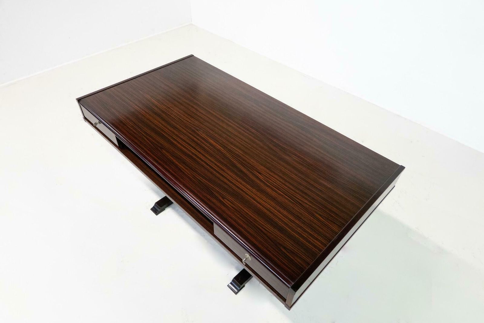 Mid Century Modern Wooden Desk With Drawers, Italy, 1960s photo furniture