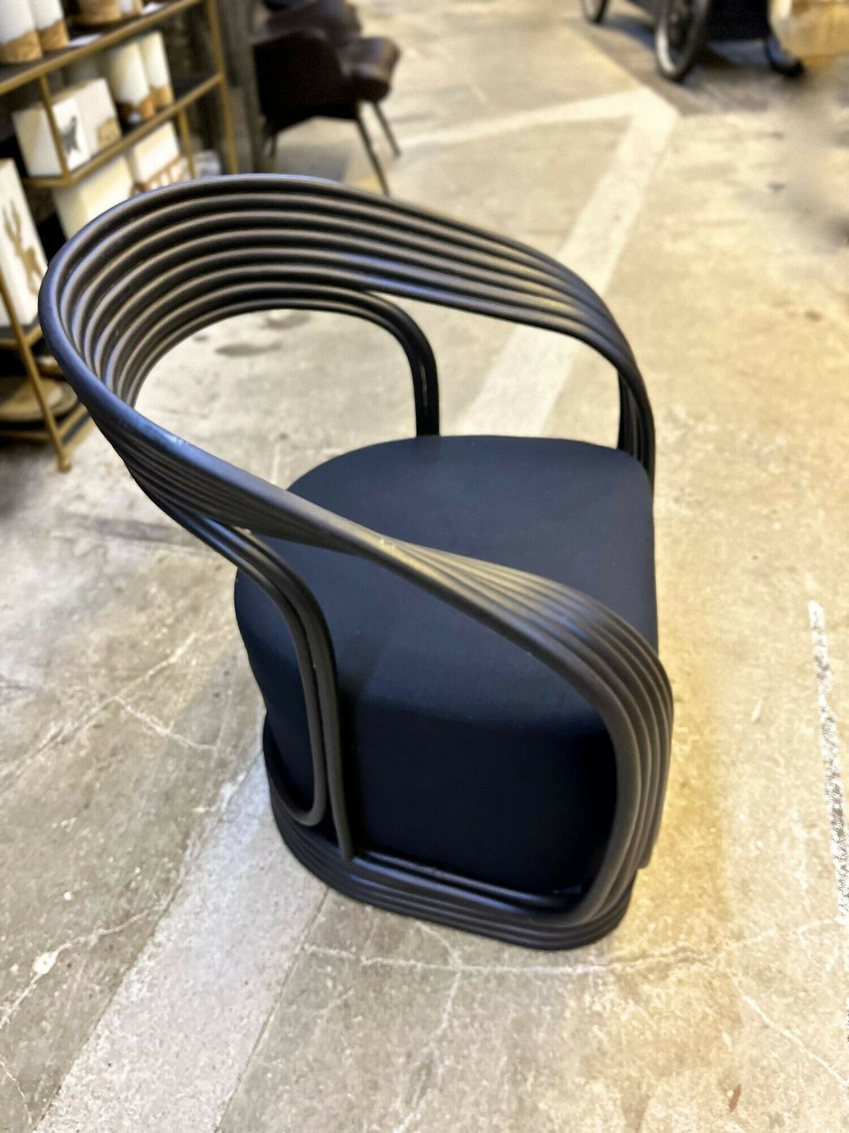 Contemporary Modern Black Bamboo Bentwood Armchair, Idn 2023 photo buy