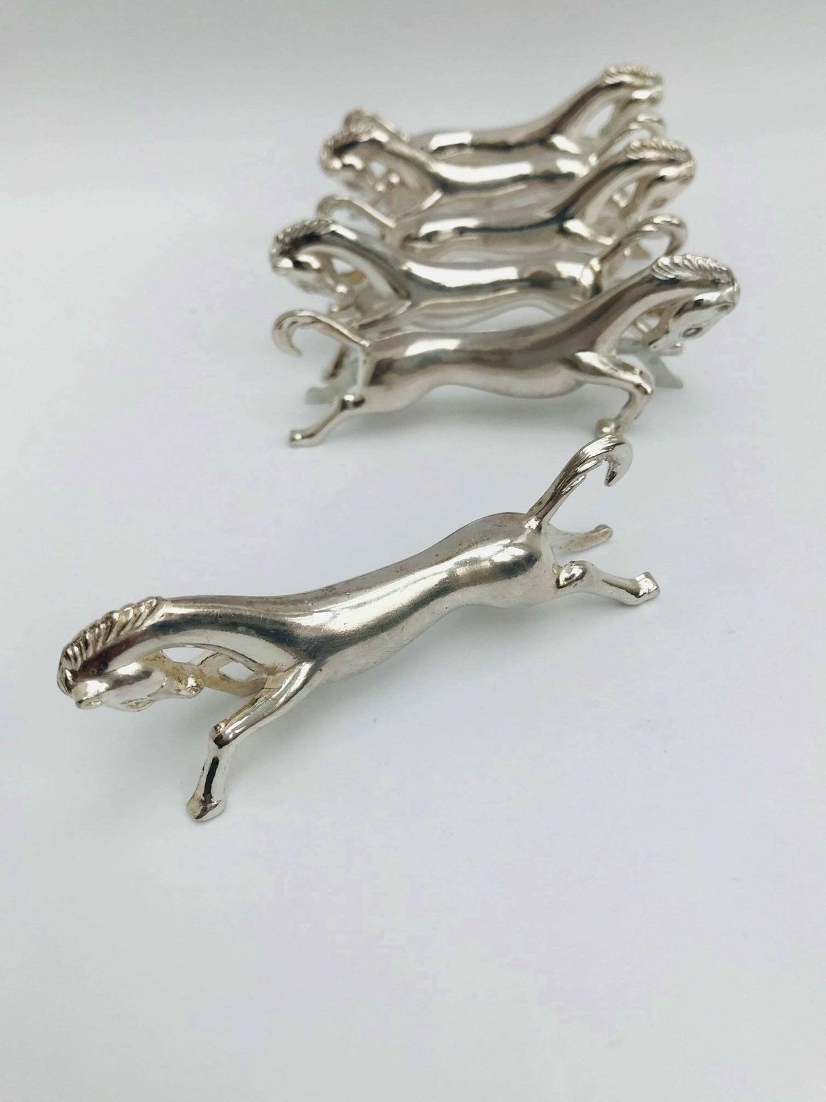 Knife Reste Knife Holders Horses Silver Plated Metal Set Of 6 Dinner Table Equestrian Decor Horse Lovers Elegant Table photo 126.0