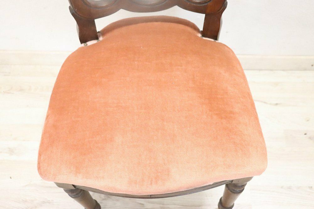 photo for sale 19th Century Chair In Beech Wood With Velvet Seat