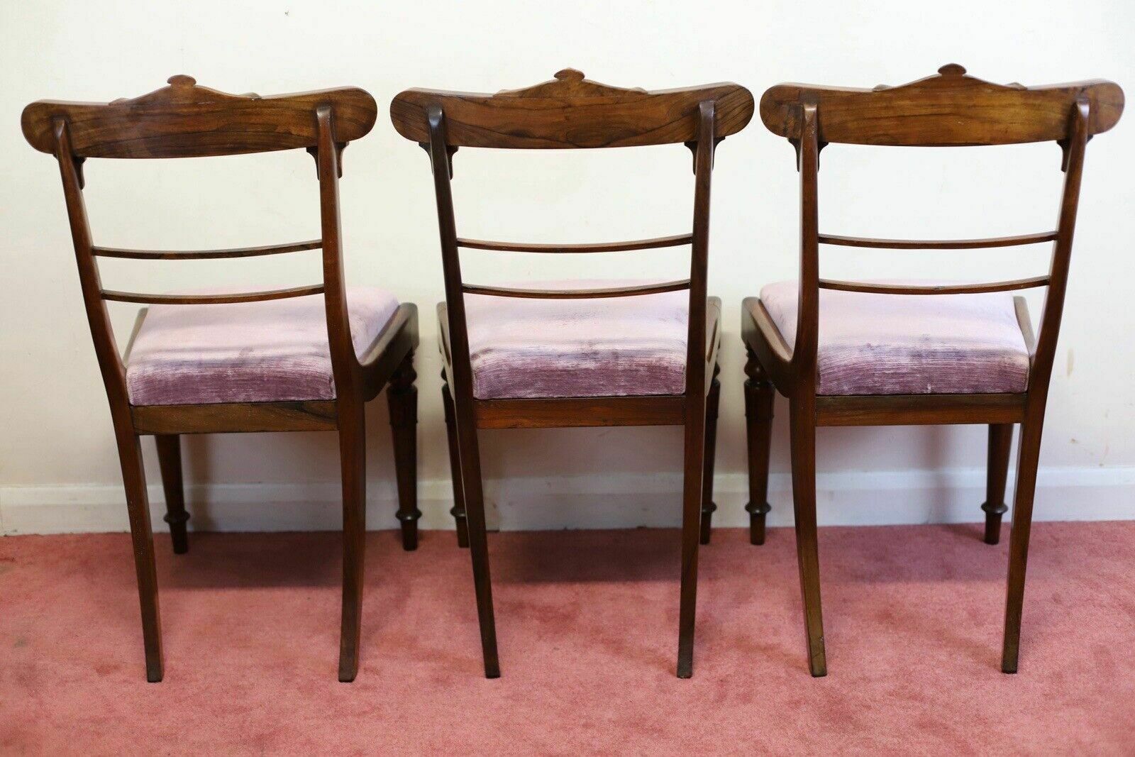 Furniture Beautiful Set Of Six Regency Rosewood Dining Chairs photo