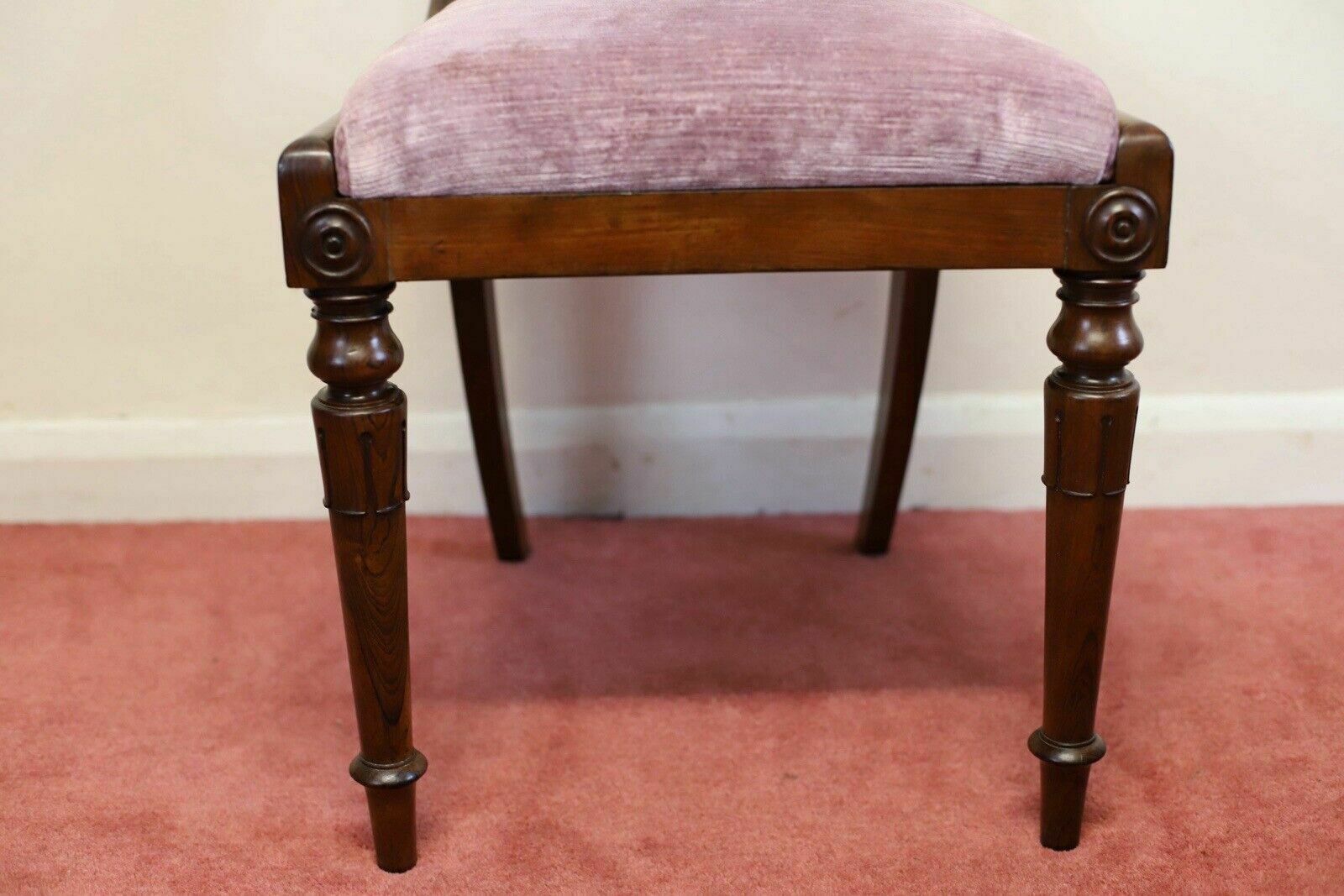 photo vintage Beautiful Set Of Six Regency Rosewood Dining Chairs