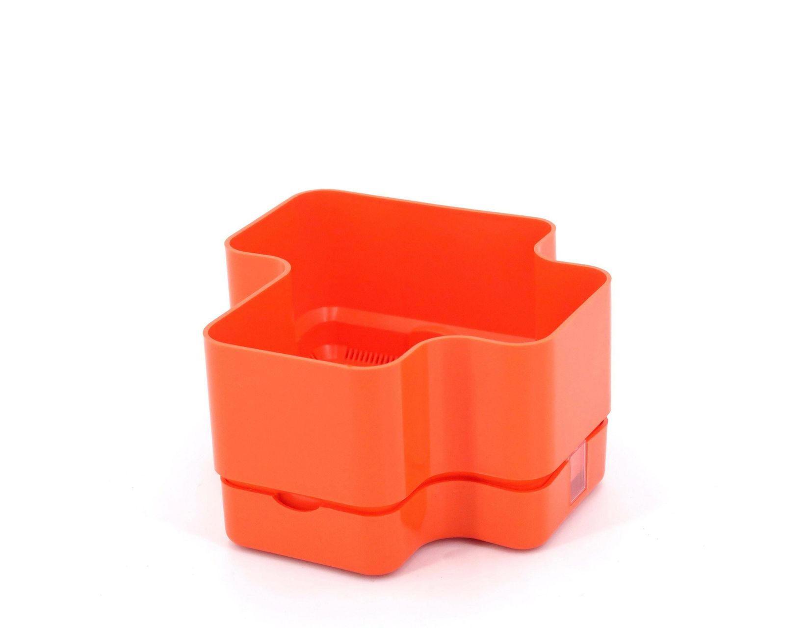 Small Vastill Plastic Planter With Water Tank By Michael Mccann, 1970s / Orange, Plant Cactus, Italian Design photo furniture