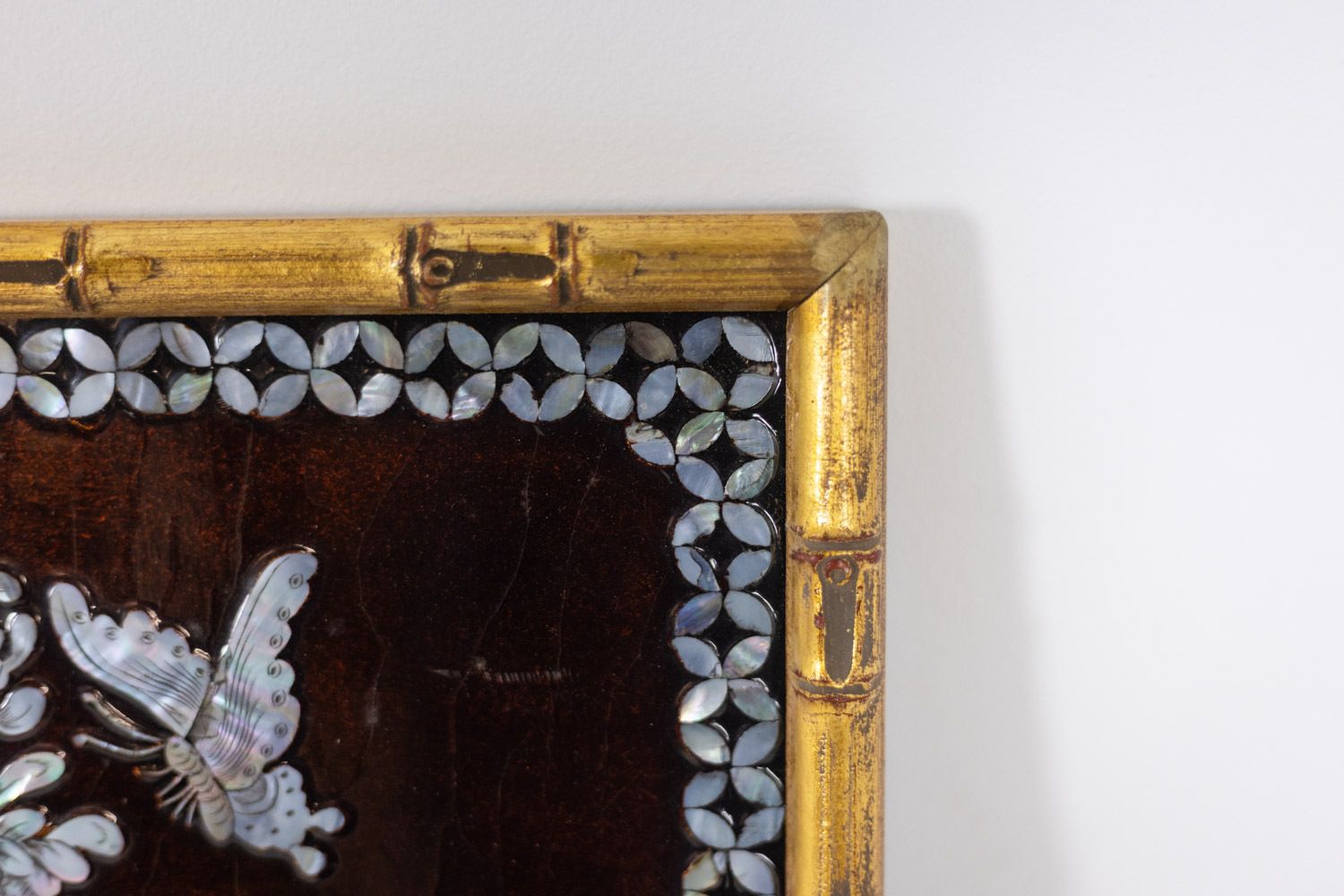 Set Of Four Asian Style Lacquer Panels. 1950s. photo 5200.0