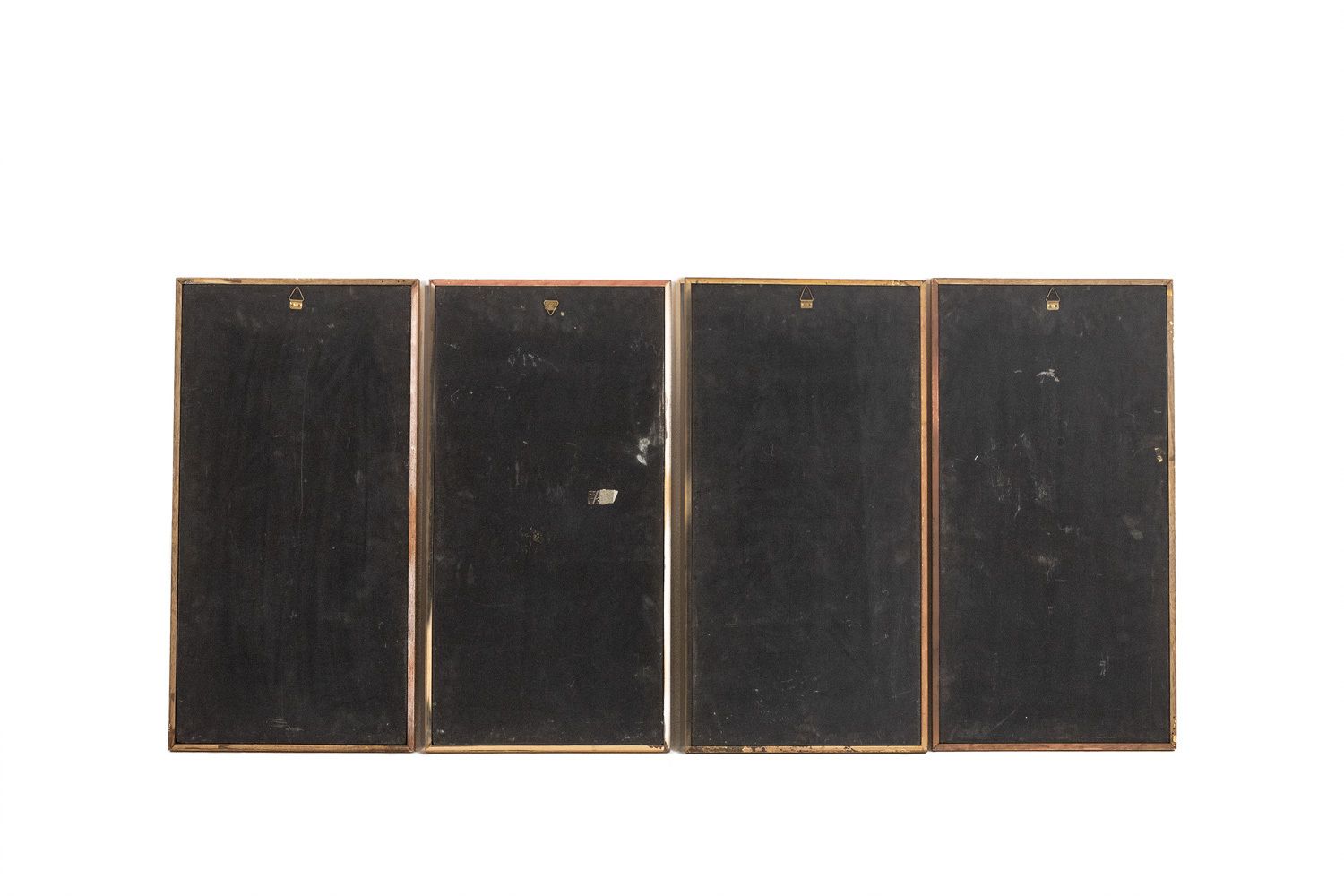 photo vinterior Set Of Four Asian Style Lacquer Panels. 1950s.