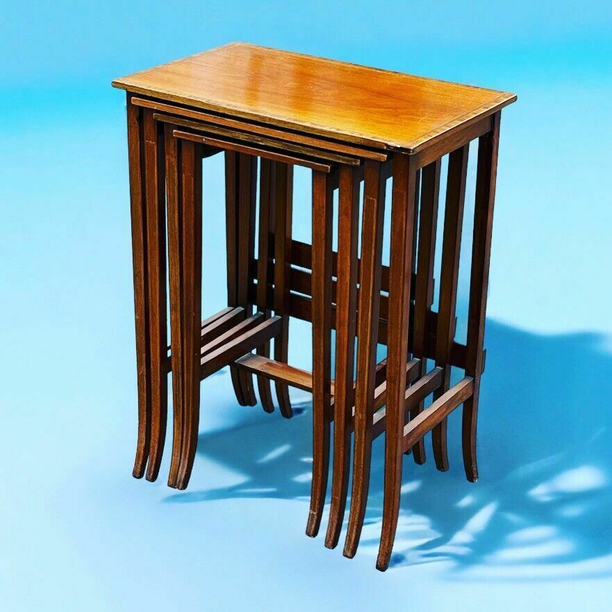 Victorian Mahogany Quartetto Nest Of Tables, Perfect Coffee / Lamp Tables photo furniture