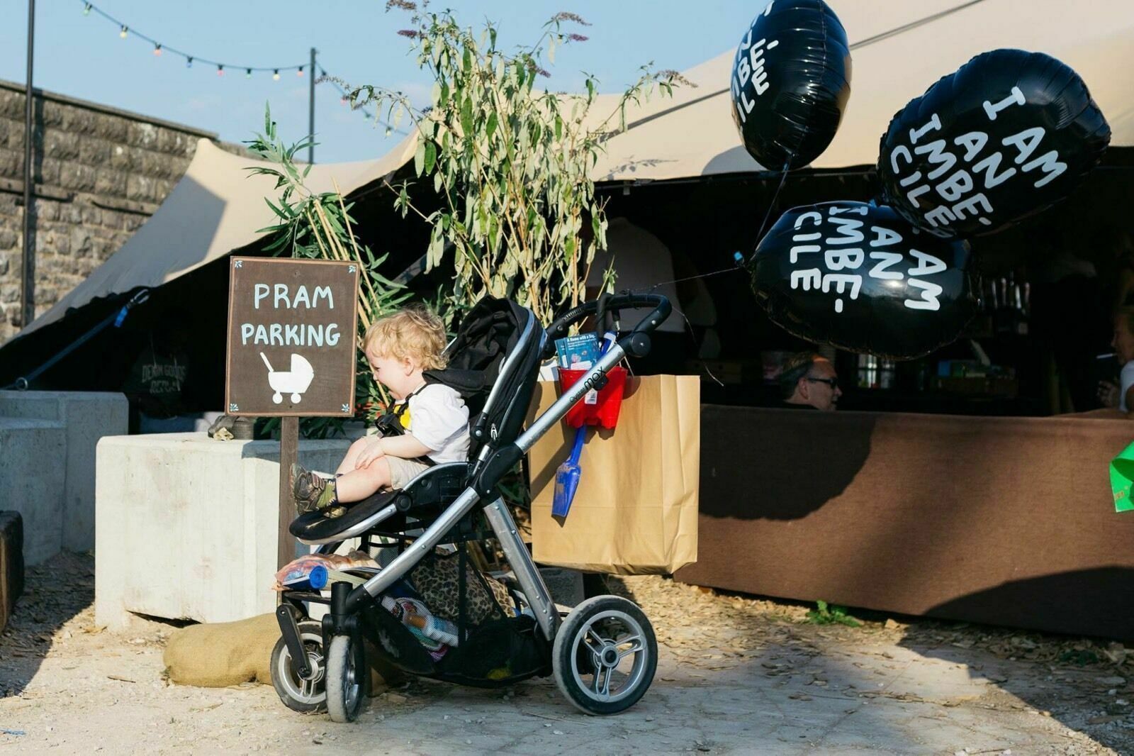 Banksy Dismaland I Am An Imbecile Balloon photo for sale