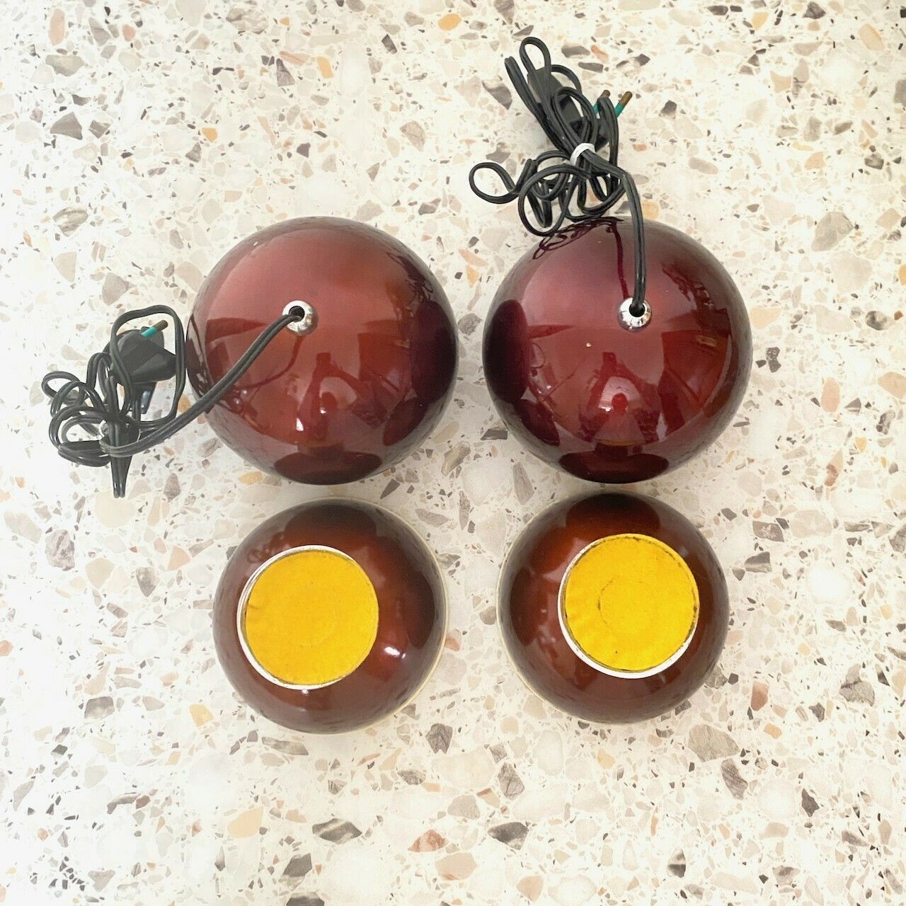 Pair Goffredo Reggiani Magnetic Eyeball Lamps   Space Age   1960's photo 330.0