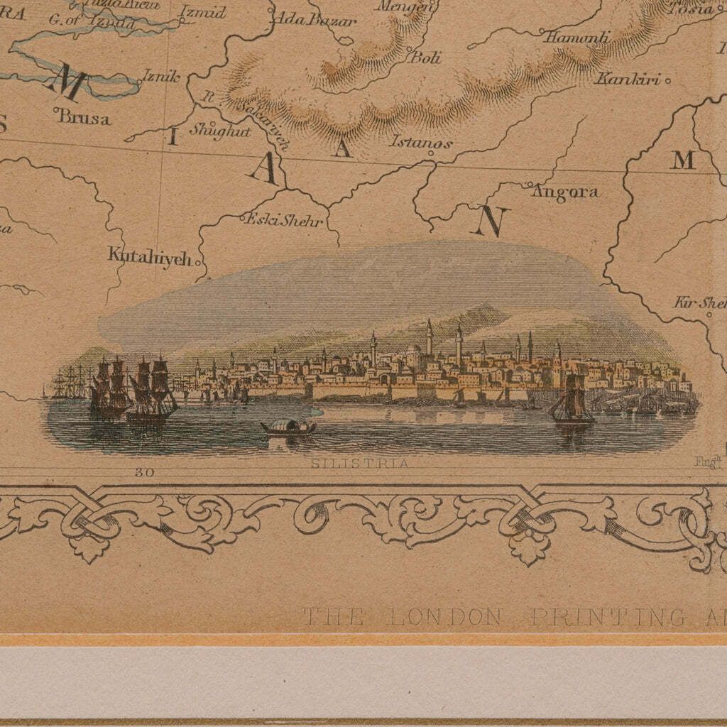 photo for sale Antique Lithography Map, Black Sea, English, Framed, Cartography, Victorian
