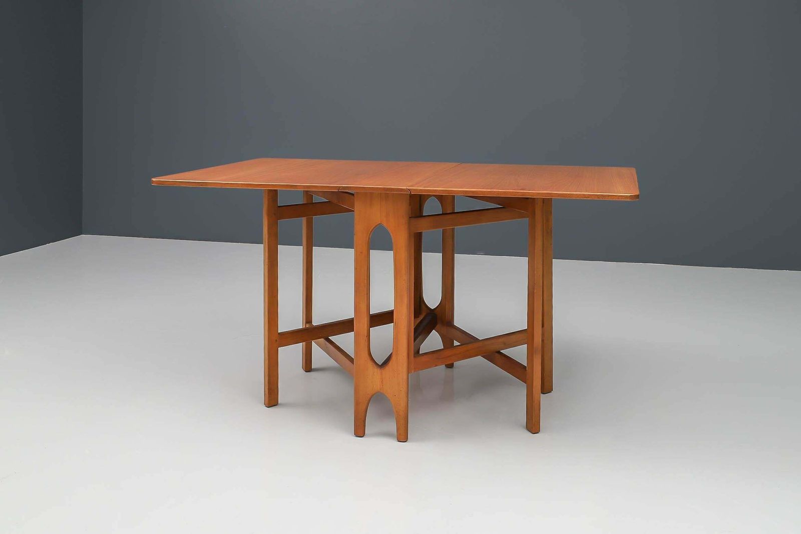 Sculptural Dining Table With Two Drop Leaves In Teak, Denmark, 1960's photo furniture