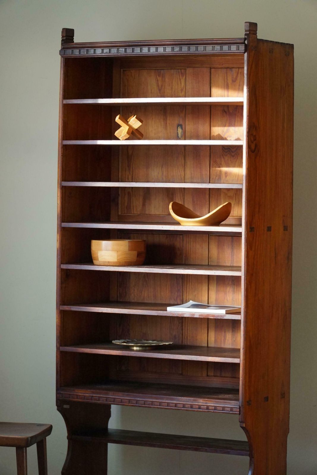 Martin Nyrop Bookcase By Rud. Rasmussen In Oregon Pine, Danish Modern, 1905 photo for sale