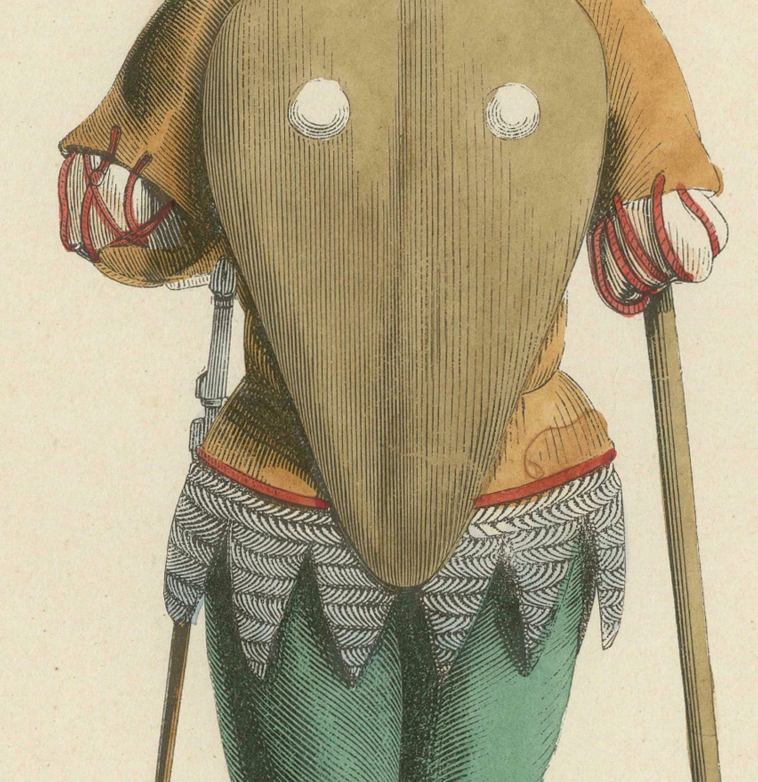 The Mercenary's Garb: Armor And Attire In 'Costume Du Moyen âge, 1847 photo for sale