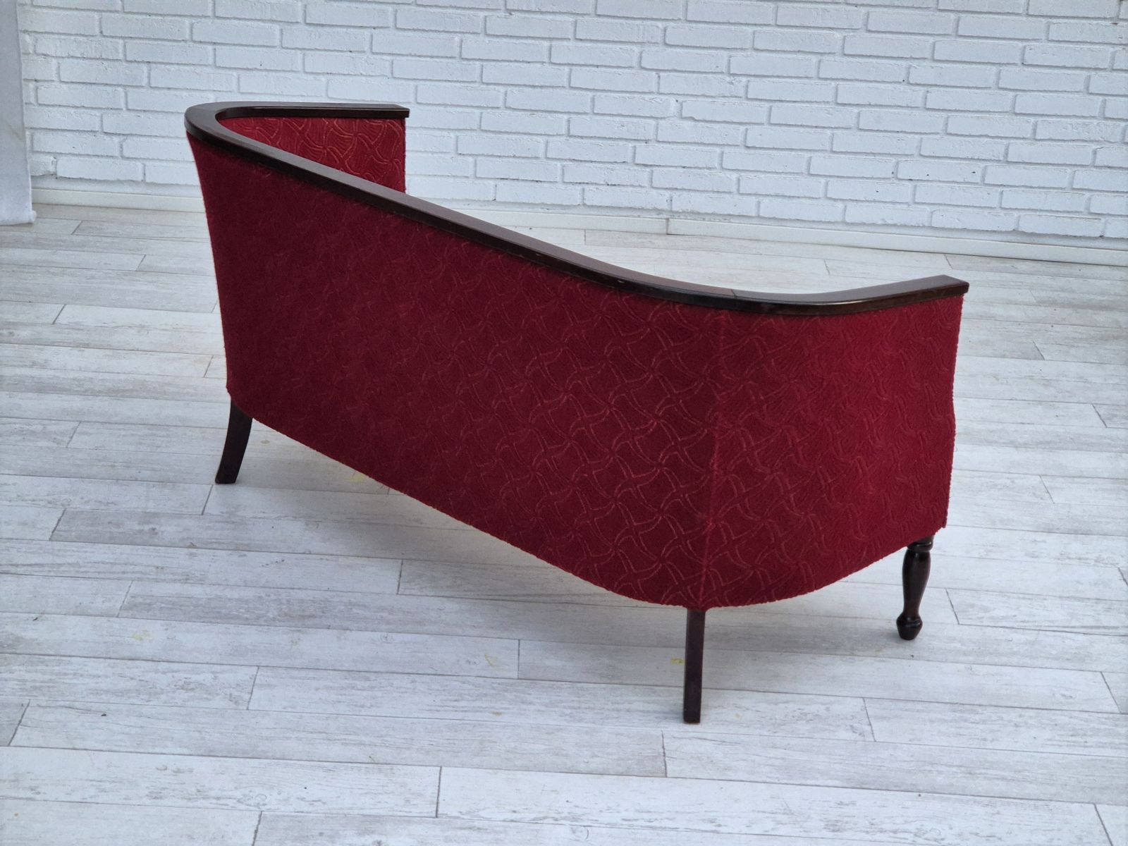 Furniture 1950s, Danish 2 Seater Sofa, Original Very Good Condition, Ash Wood. photo