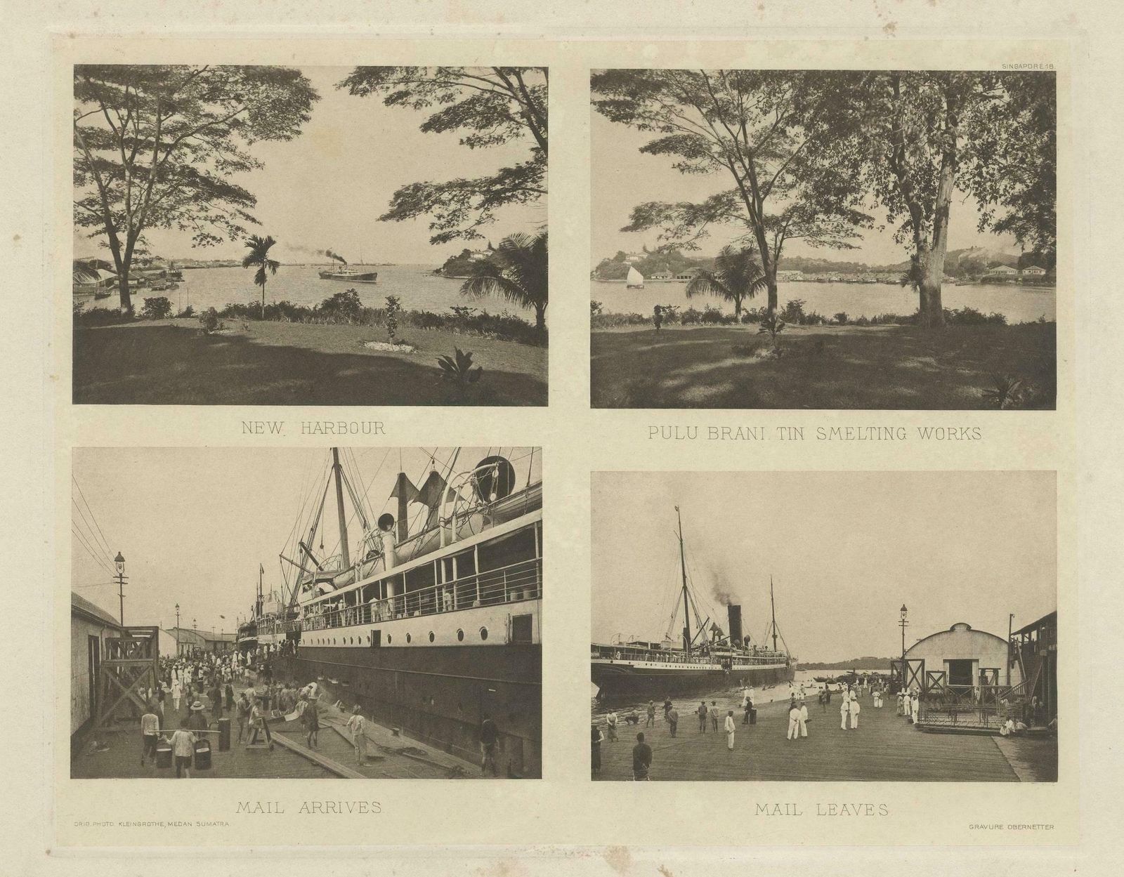 Rare Harbour Views Of Colonial Singapore, 1907 photo furniture