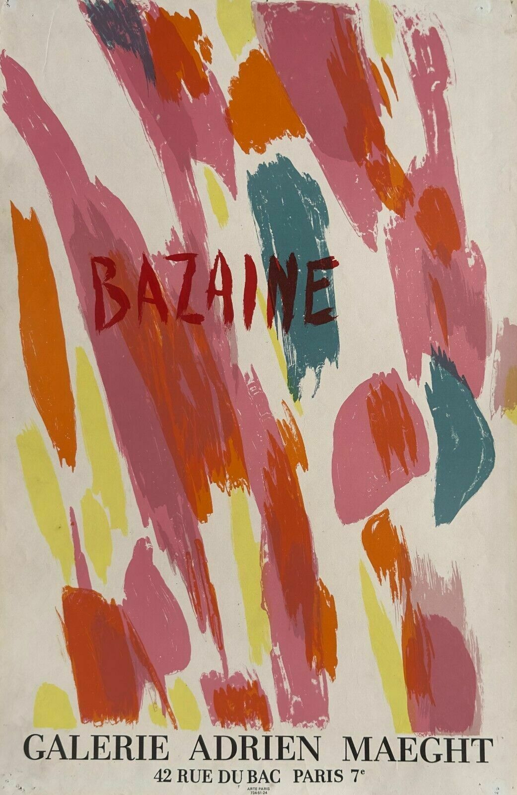Bazaine Jean   Lithographic Poster Original Lithograph Poster 1970 Maeght