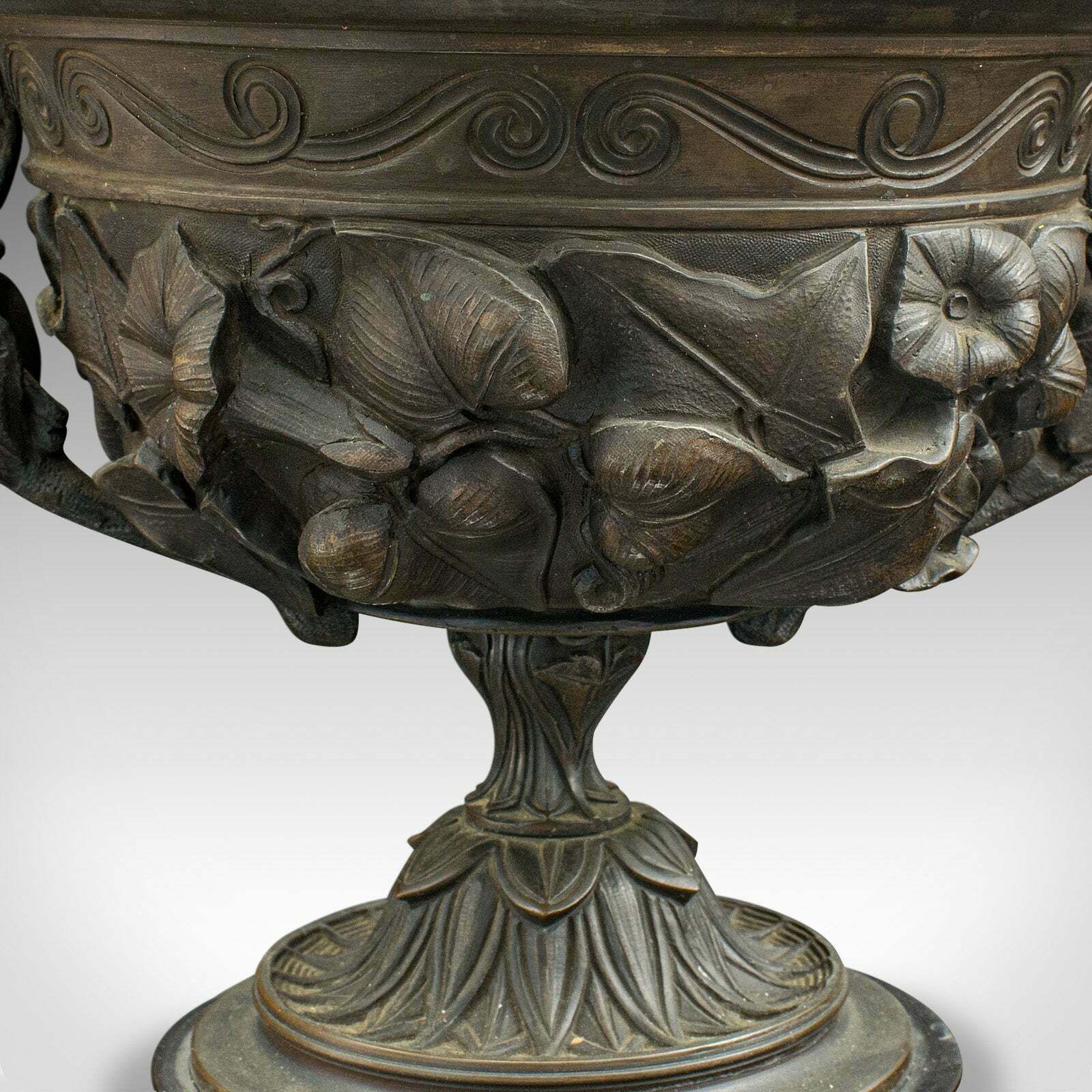 photo furniture Large Pair Of Antique Drinking Cups, Italian Bronze Grand Tour Goblet, Victorian