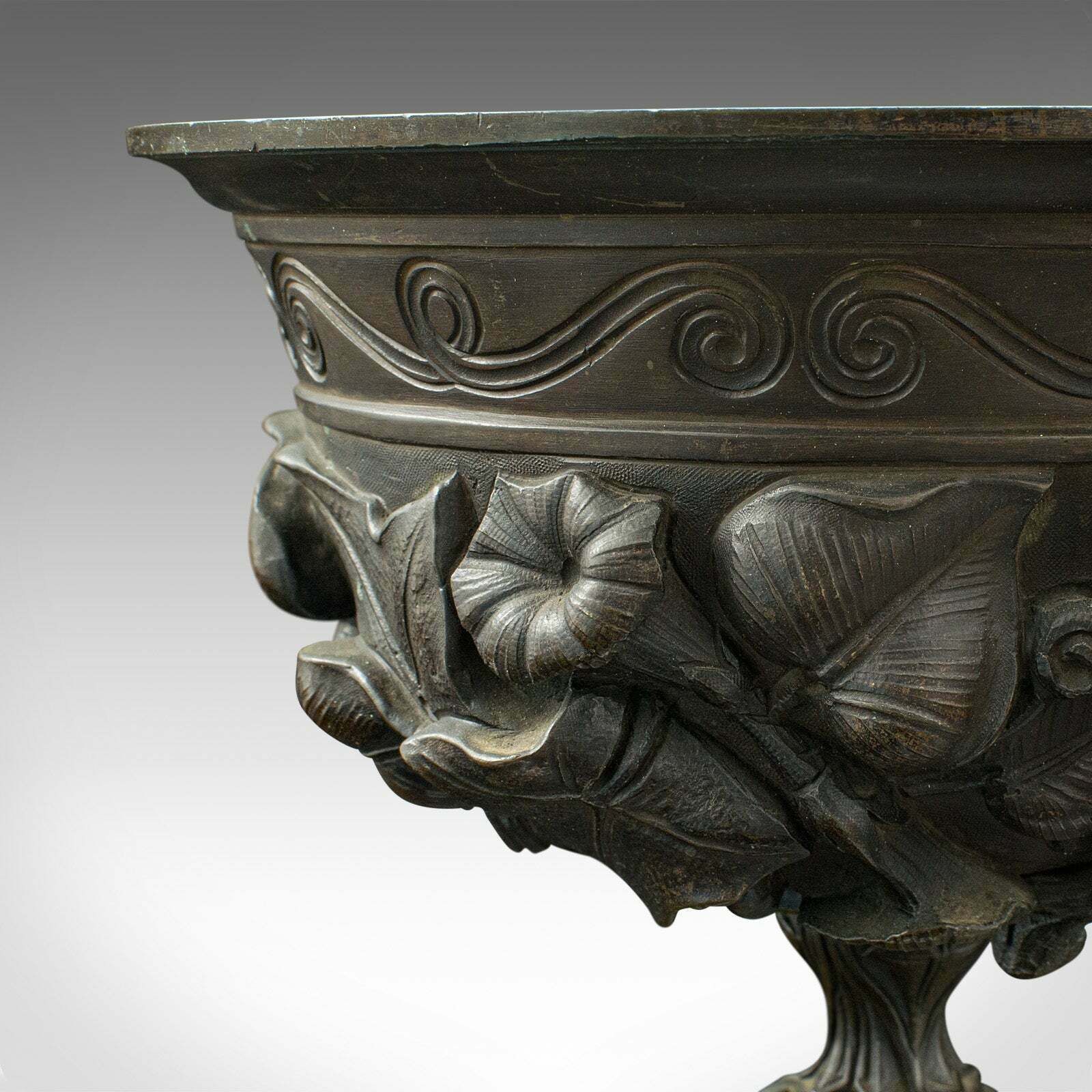 Home Decor Large Pair Of Antique Drinking Cups, Italian Bronze Grand Tour Goblet, Victorian photo