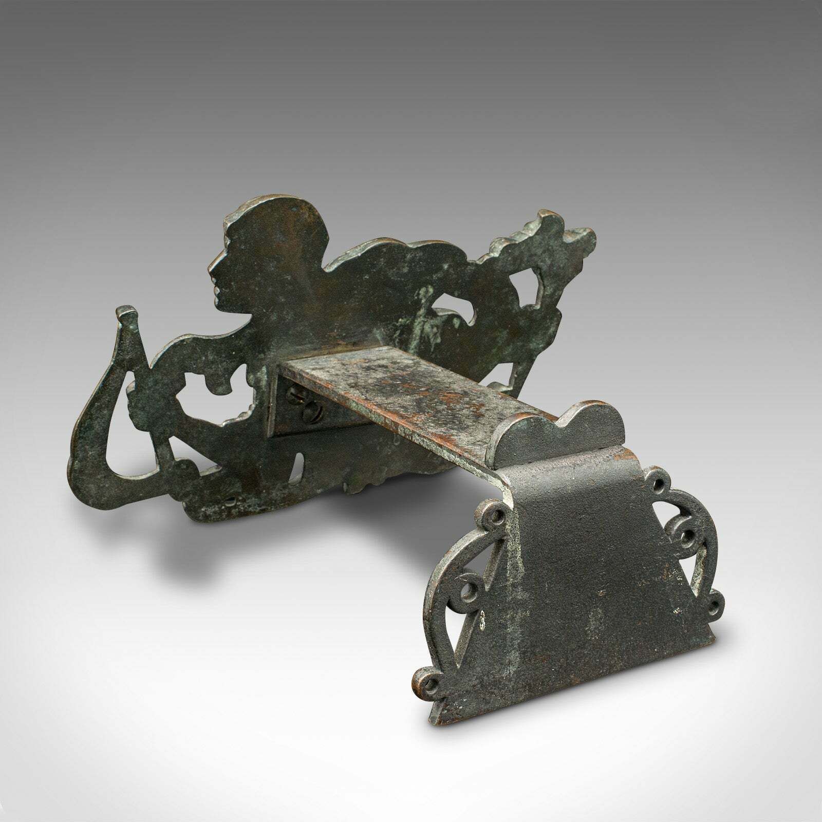 Pair Of Antique Figural Andirons, French Bronze, Fireside, Country House, C.1850 photo 995.0