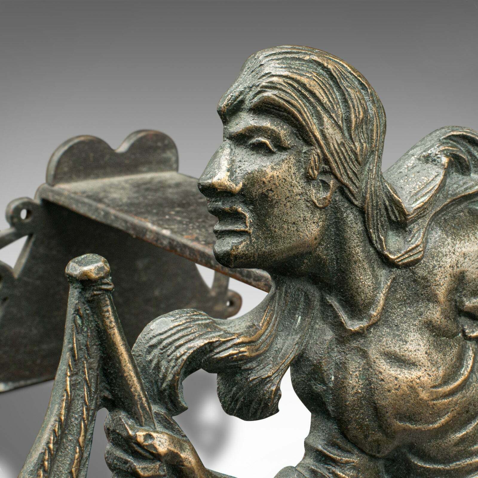 photo furniture Pair Of Antique Figural Andirons, French Bronze, Fireside, Country House, C.1850