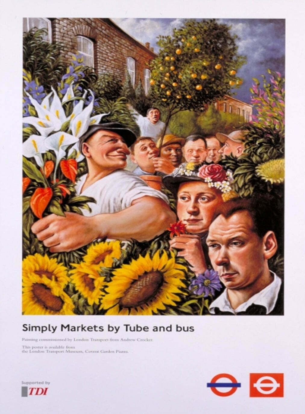 Tfl   Simply Markets By Tube And Bus Original Vintage Poster