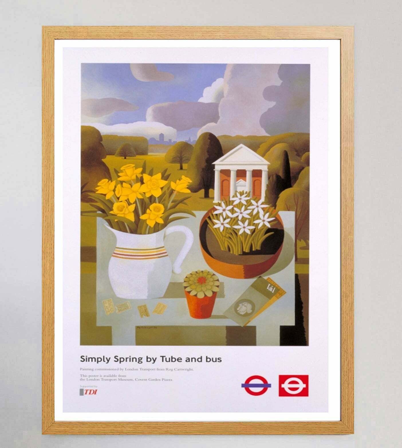 Tfl   Simply Spring By Tube And Bus Original Vintage Poster photo Art