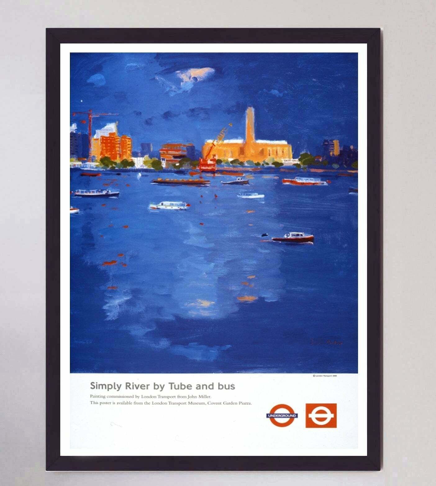 Tfl   Simply River By Tube And Bus Original Vintage Poster photo furniture