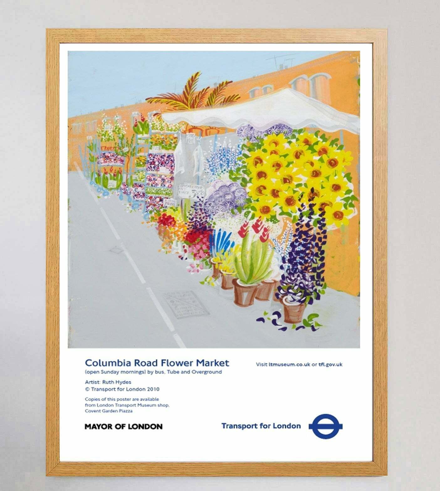 Tfl   Columbia Road Flower Market Original Vintage Poster photo Art
