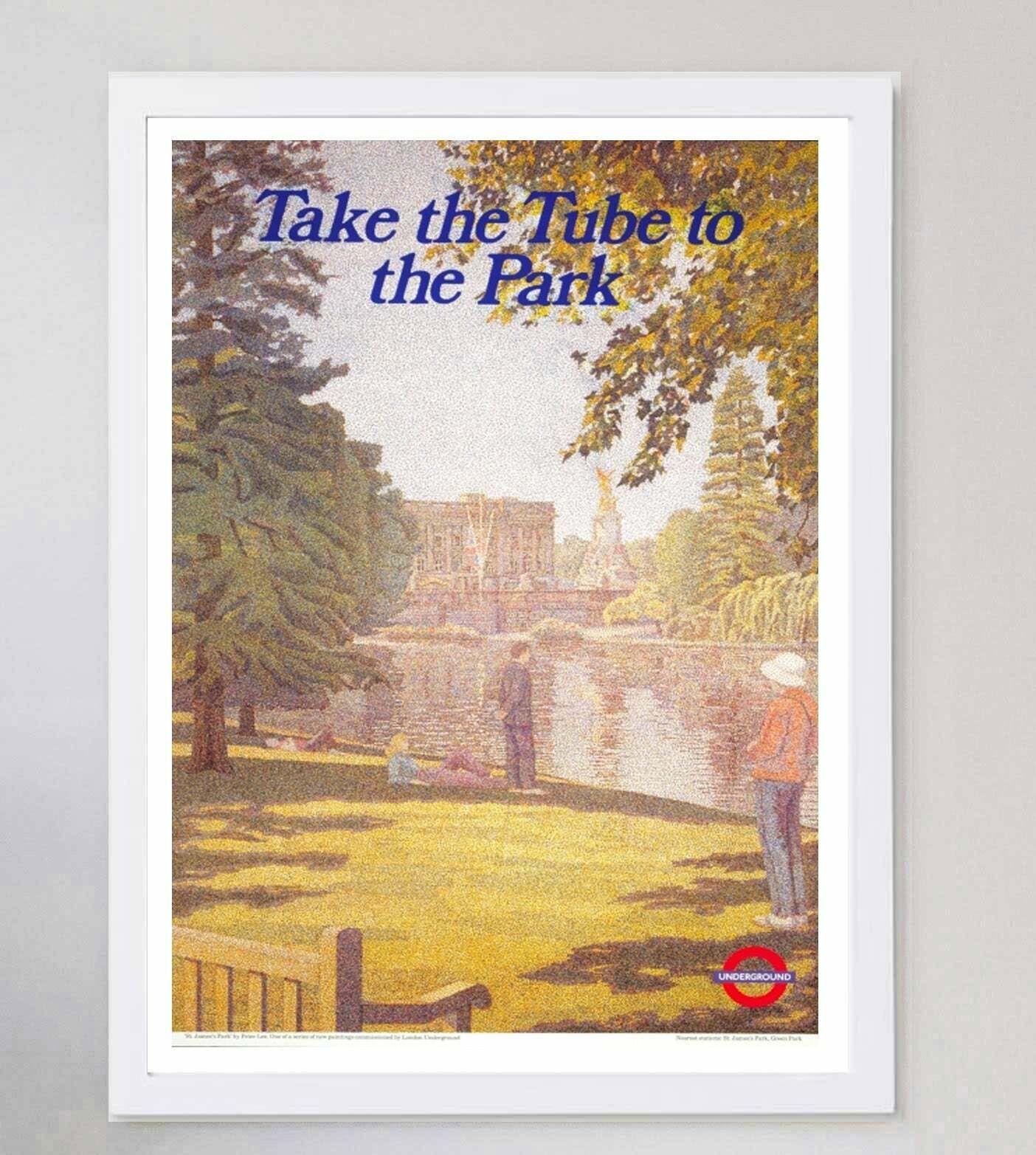 Tfl   Take The Tube To The Park Original Vintage Poster photo for sale