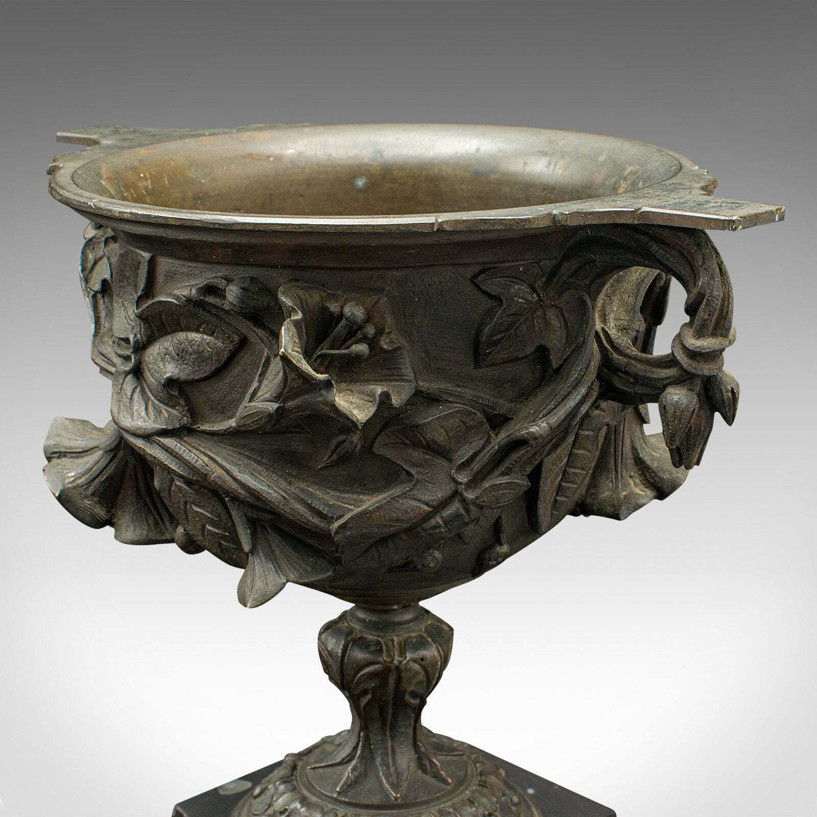 photo furniture Pair Of Antique Drinking Cups, Italian, Bronze, Goblets, Grand Tour, Victorian
