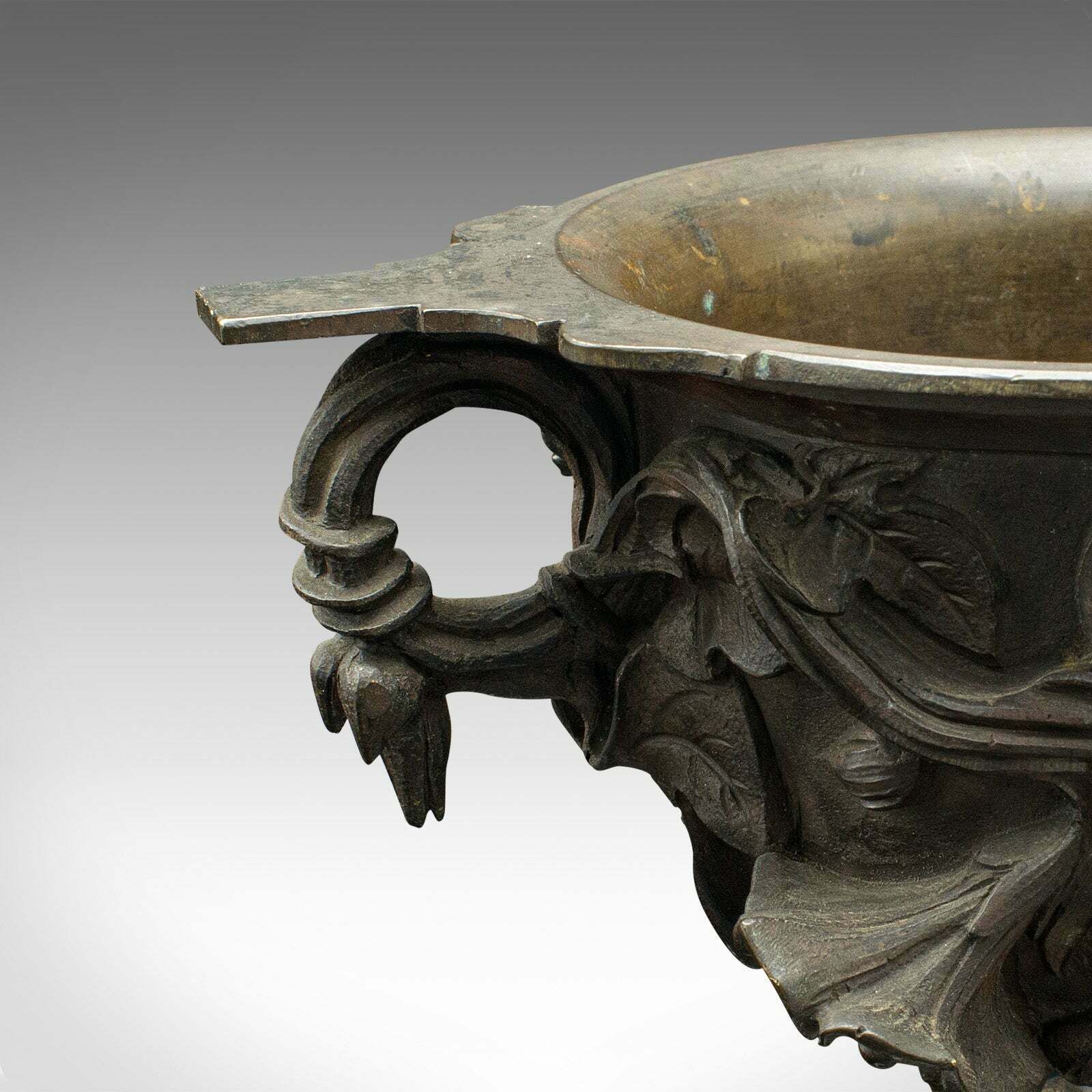 Home Decor Pair Of Antique Drinking Cups, Italian, Bronze, Goblets, Grand Tour, Victorian photo