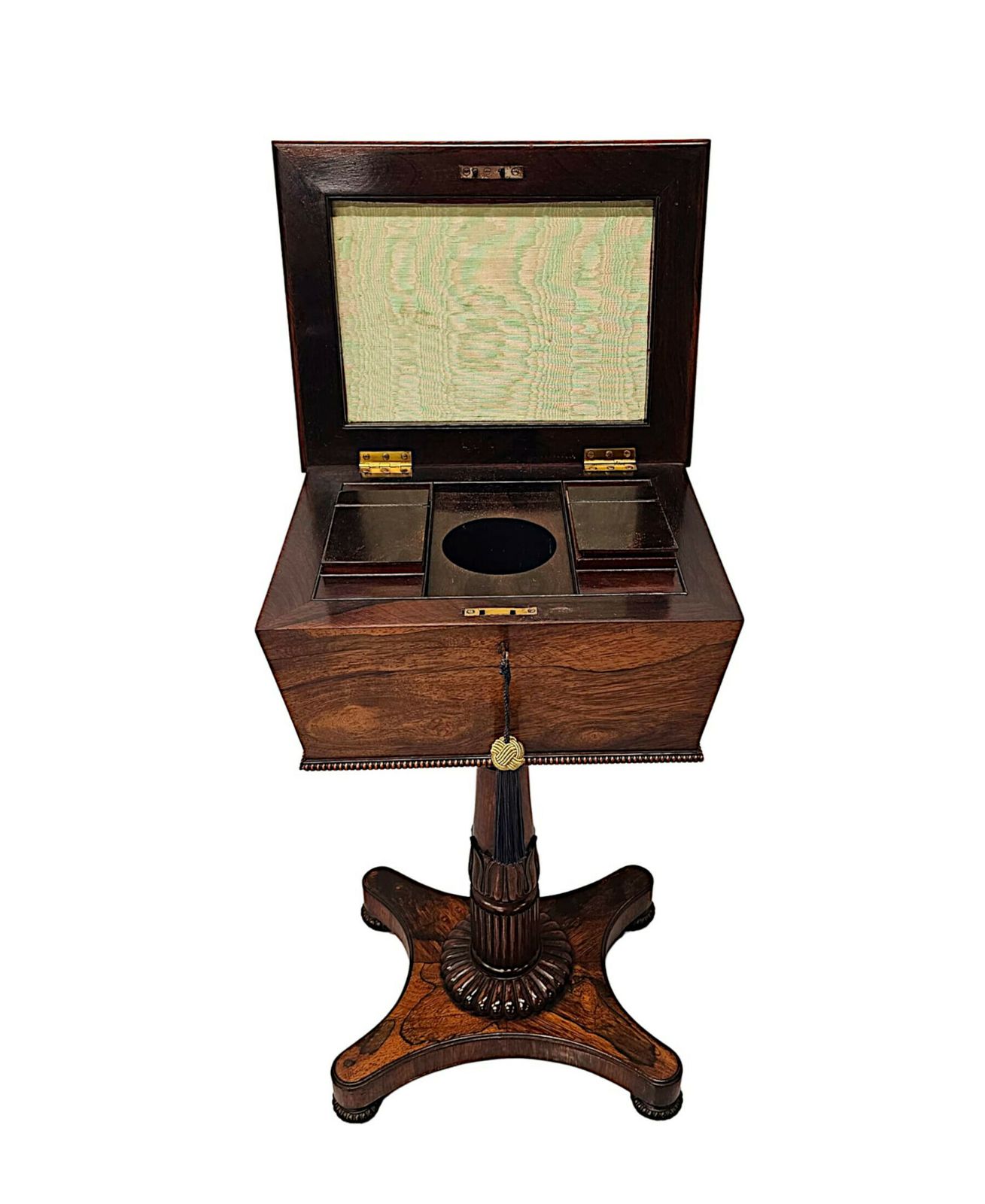 A Very Rare Early 19th Century Regency Teapoy photo for sale
