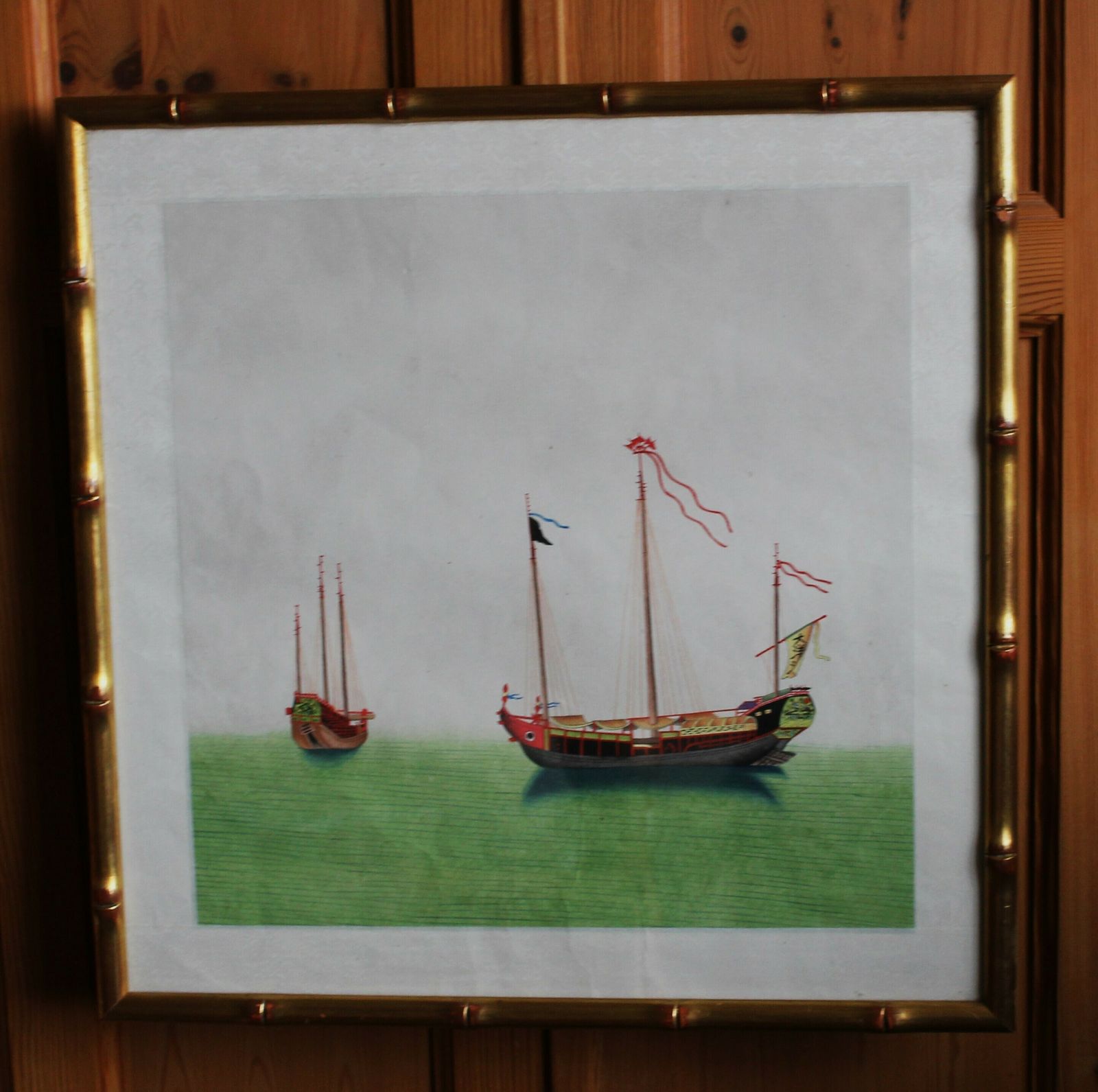 A Fine Pair Of Chinese Ink Paintings On Rice Paper By Liu Quan Yu photo for sale