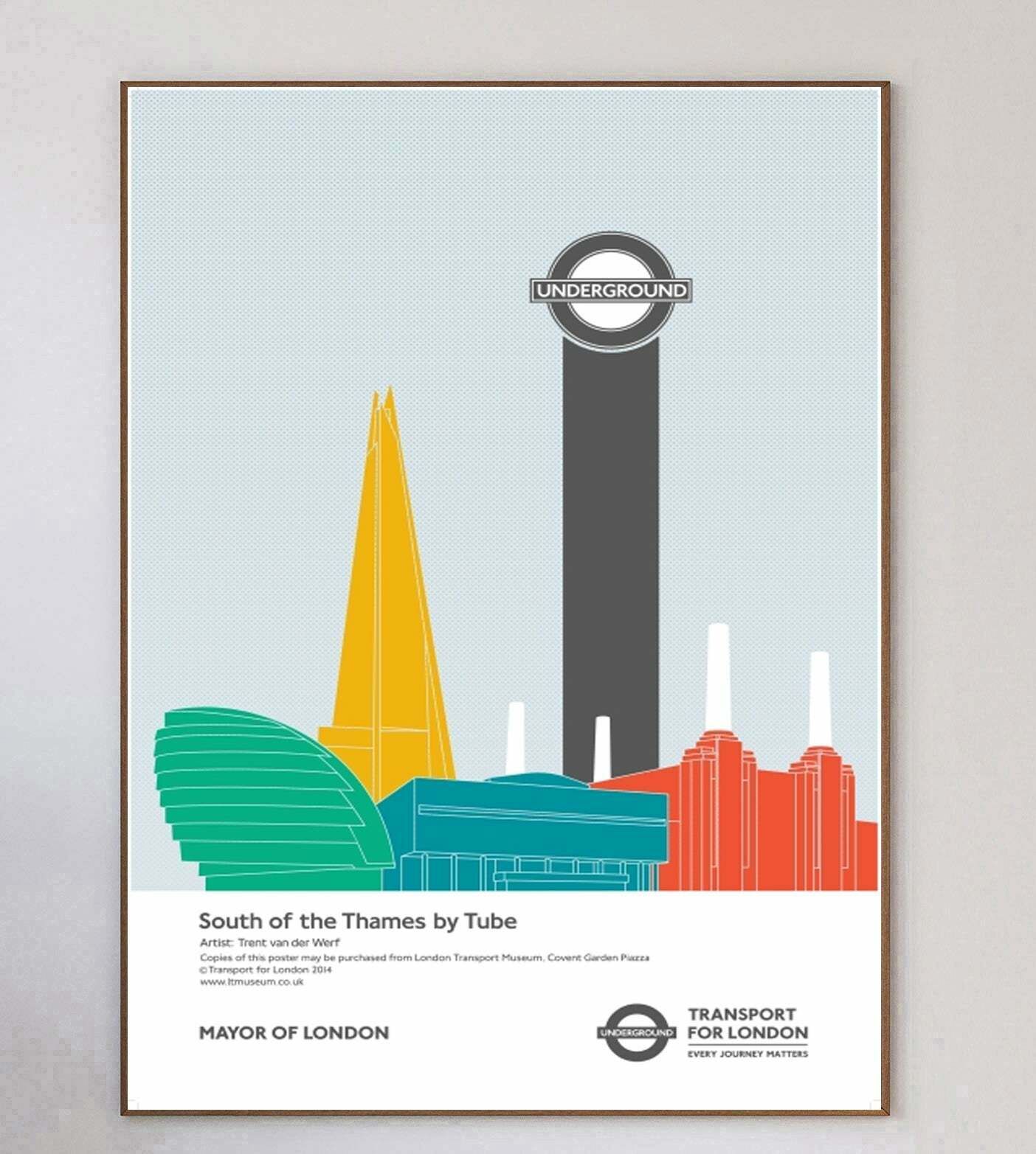 Tfl   South Of The Thames By Tube Original Vintage Poster photo 289.0