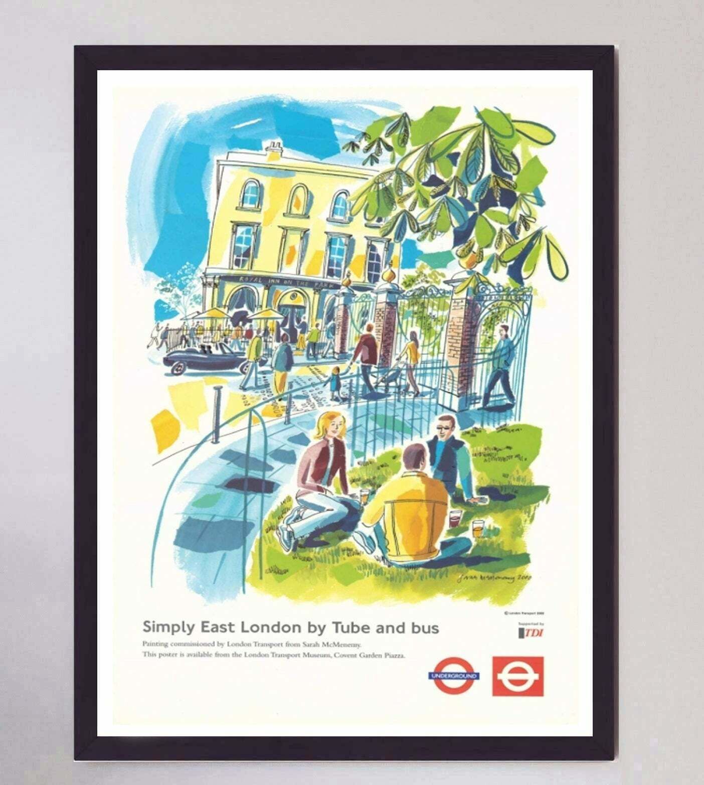 Tfl   Simply East London By Tube And Bus Original Vintage Poster photo furniture