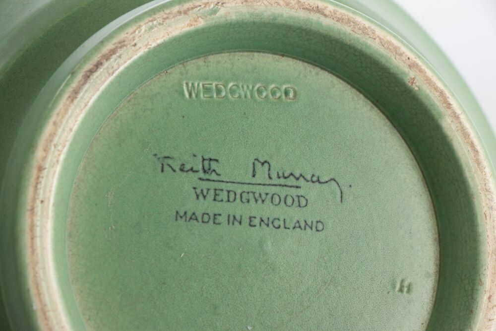 Art Deco Keith Murray For Wedgwood Matt Green Glazed Large Bomb Vase C.1930 photo vinterior