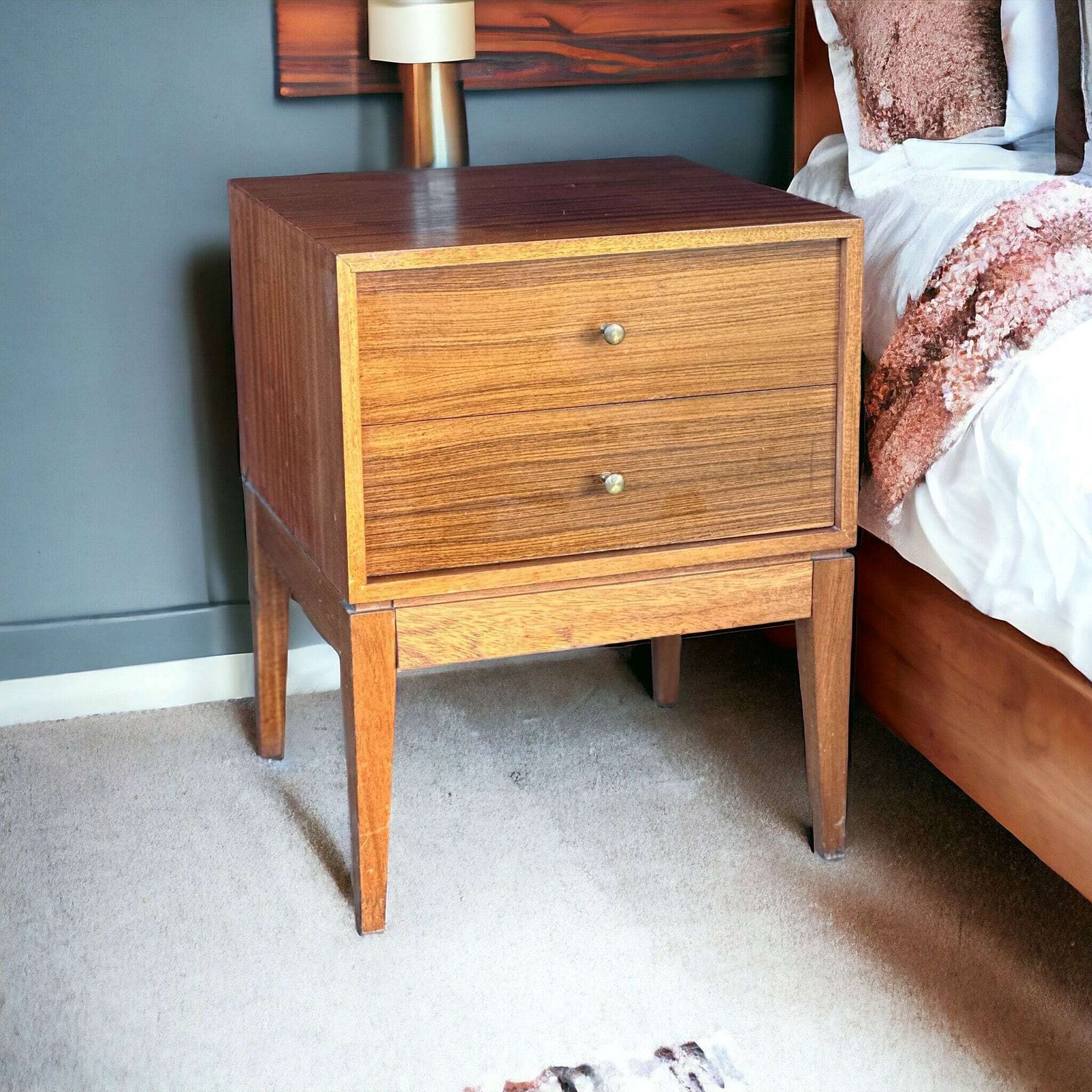 A Midcentury Two Drawer Cabinet By Uniflex 1960s photo furniture