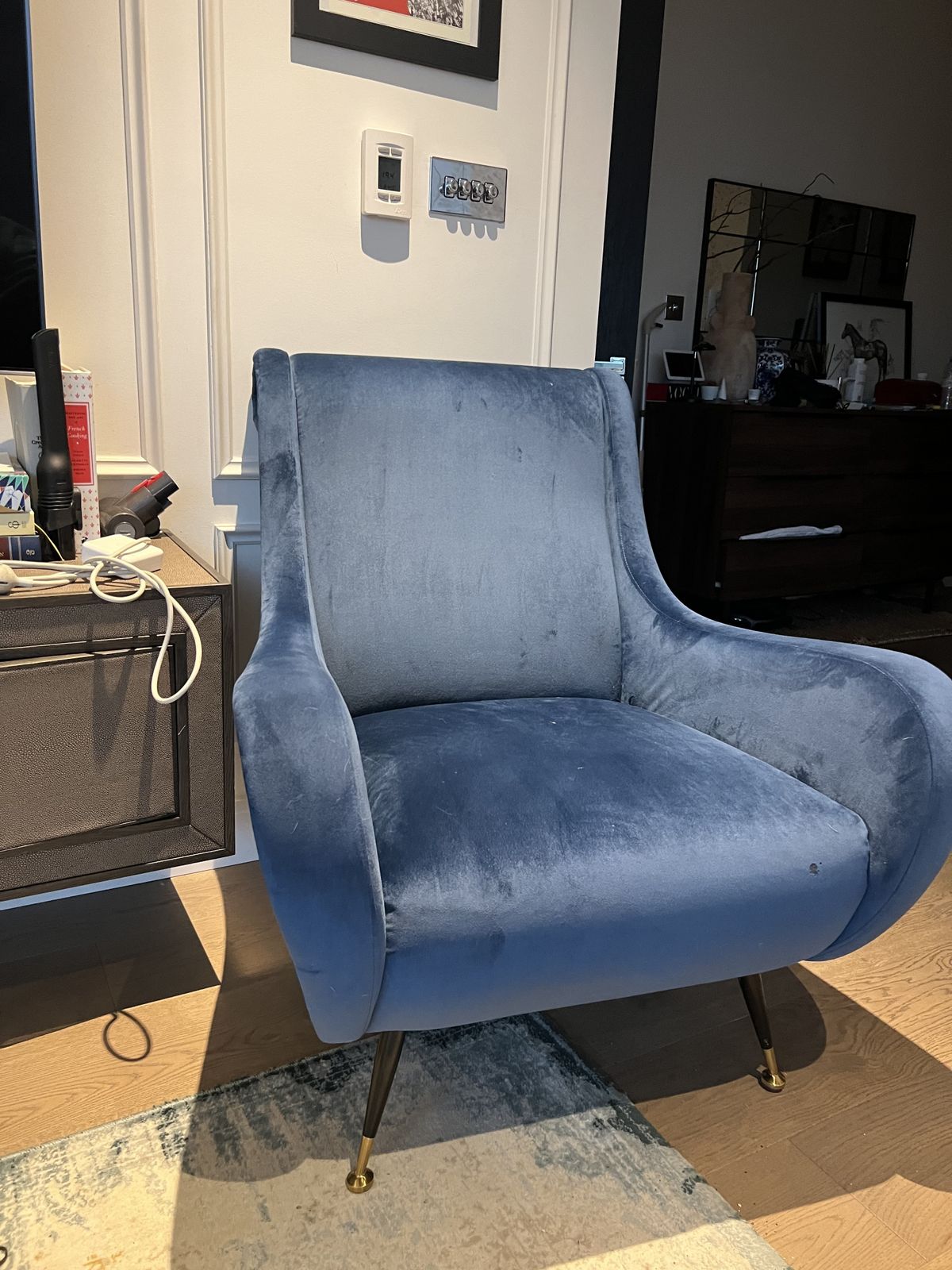 Eichholtz Blue Armchair, 21st Century