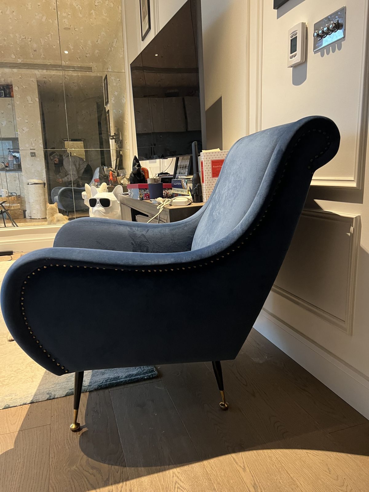 Eichholtz Blue Armchair, 21st Century photo Furniture