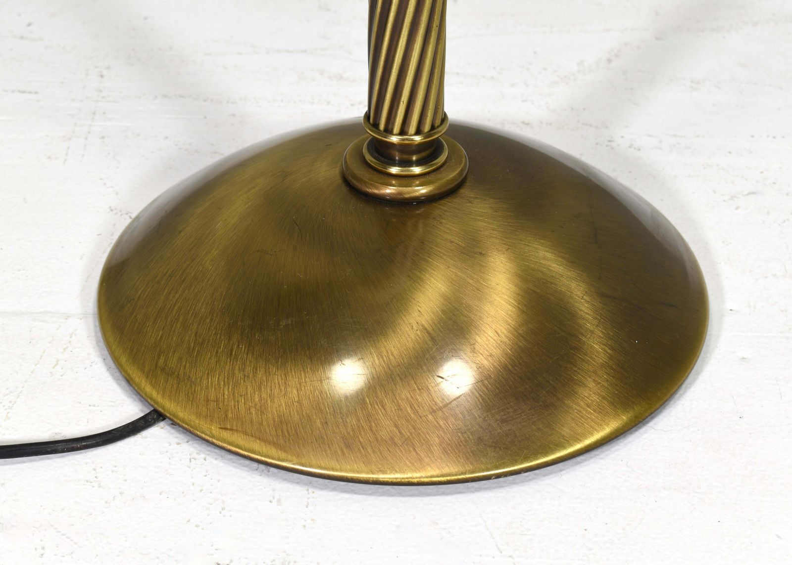 Relco Milano Turned Brass And Opaline Glass Floor Lamp, Italy   Circa 1970 photo buy