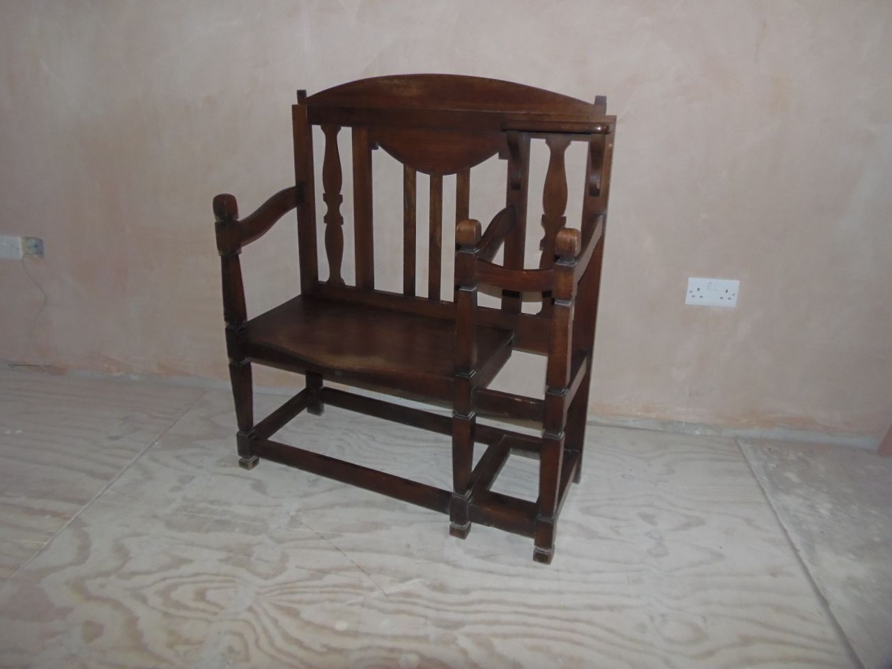 Arts And Crafts Oak Hall Seat And Stand .
