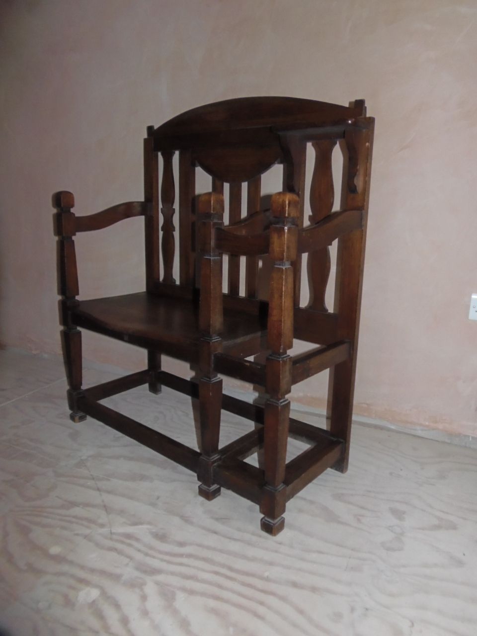 Furniture Arts And Crafts Oak Hall Seat And Stand . photo