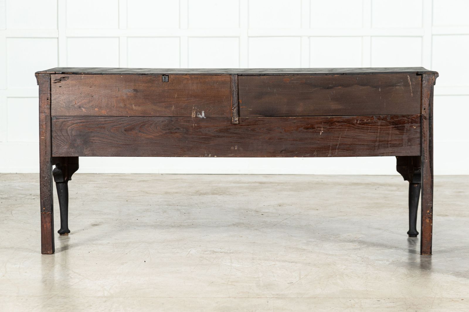 4543.0 Large 19thc Grain Ebonised English Oak Dresser Base photo