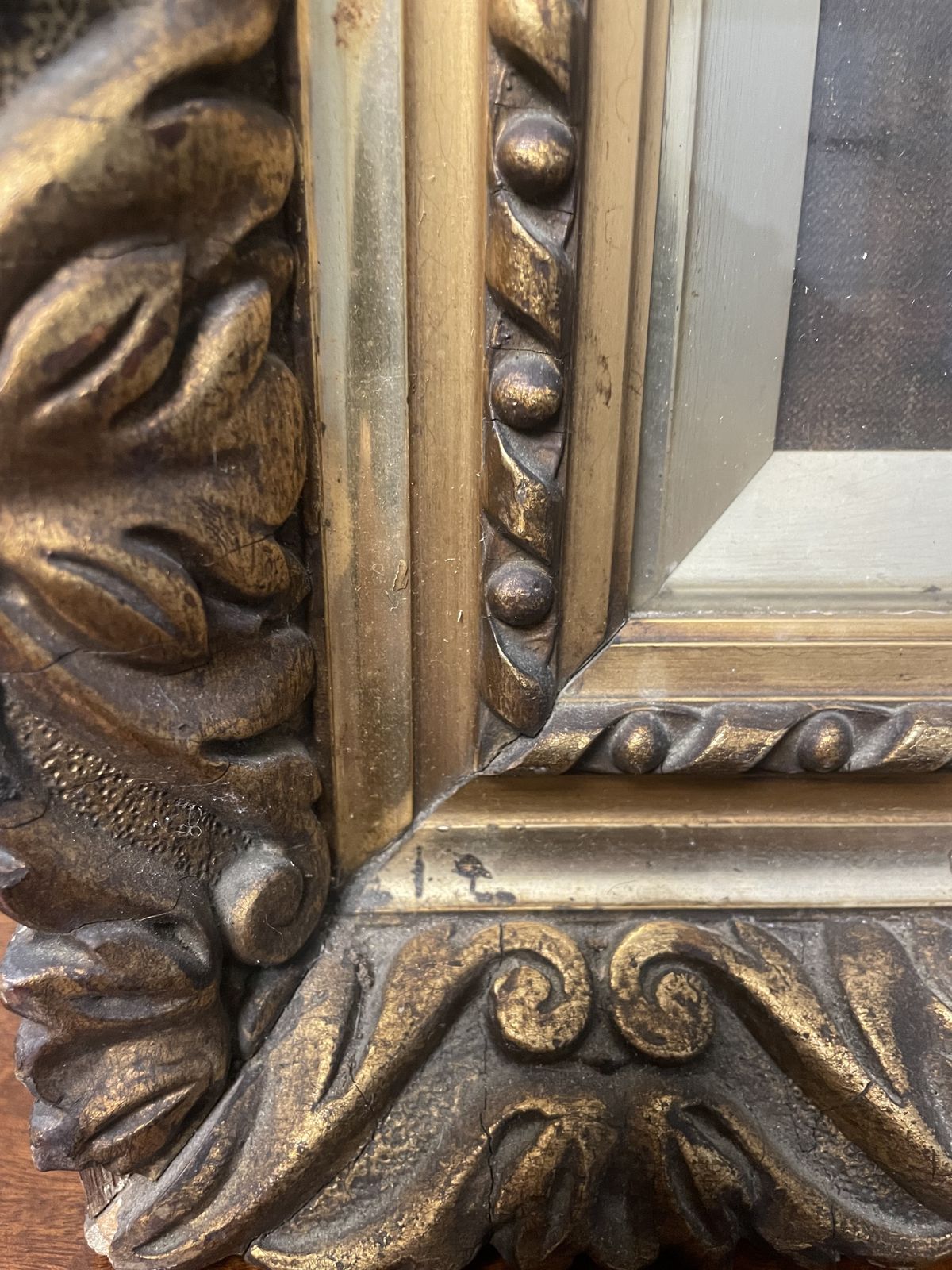 Original Framed Oil Painting , Floral Study Still Life , Signed And Dated 1929 photo furniture