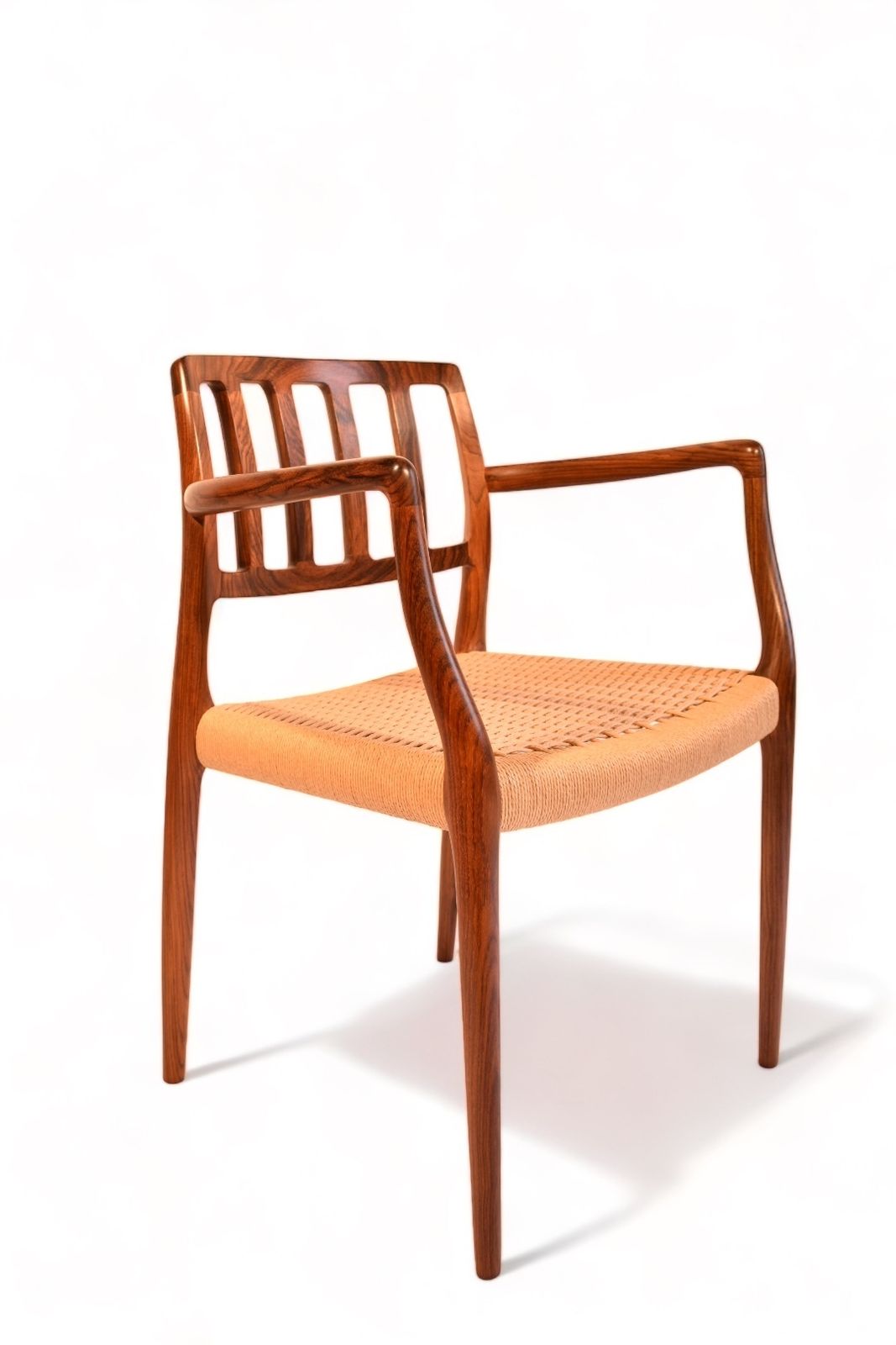 Niels Otto Moller Model 66 Rosewood And Danish Cord Armchair, Denmark, 1974