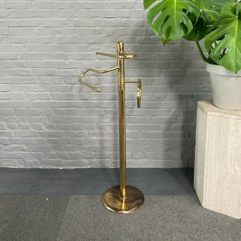 Vintage Messing & Koper Handdoekenrek – Jaren 1980 photo Woonaccessoires