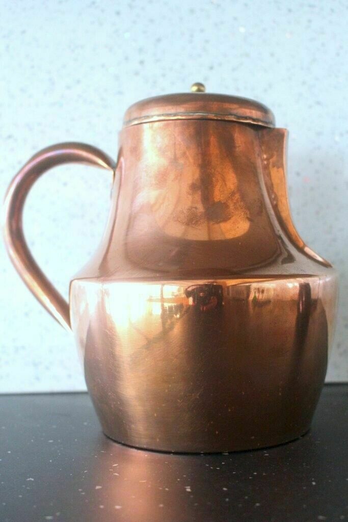 photo furniture Large French Vintage Hammered Kettle Pot Flower Pot Of Paris Number 10 Stamped